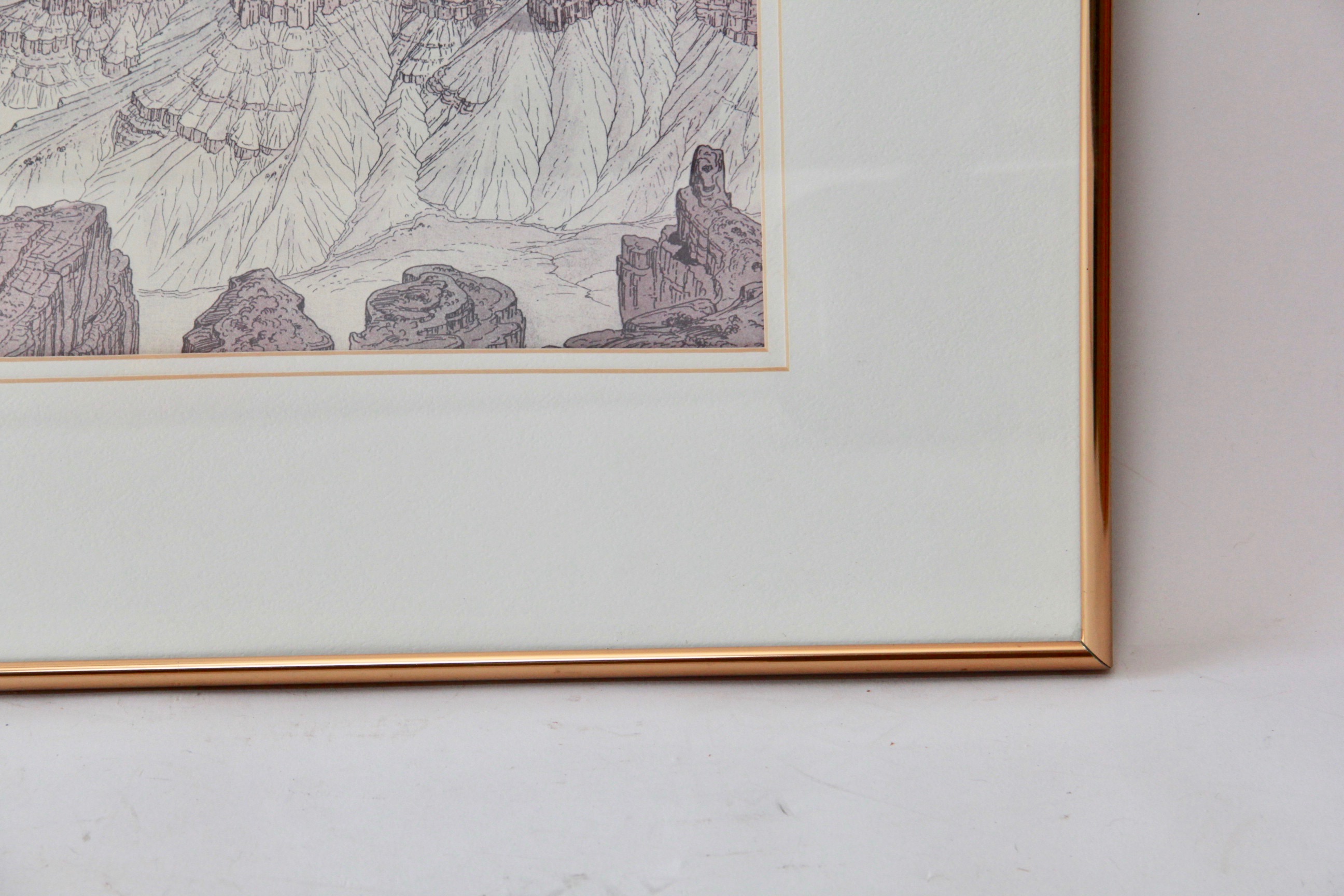 Offset Lithograph on Paper of Grand Canyon