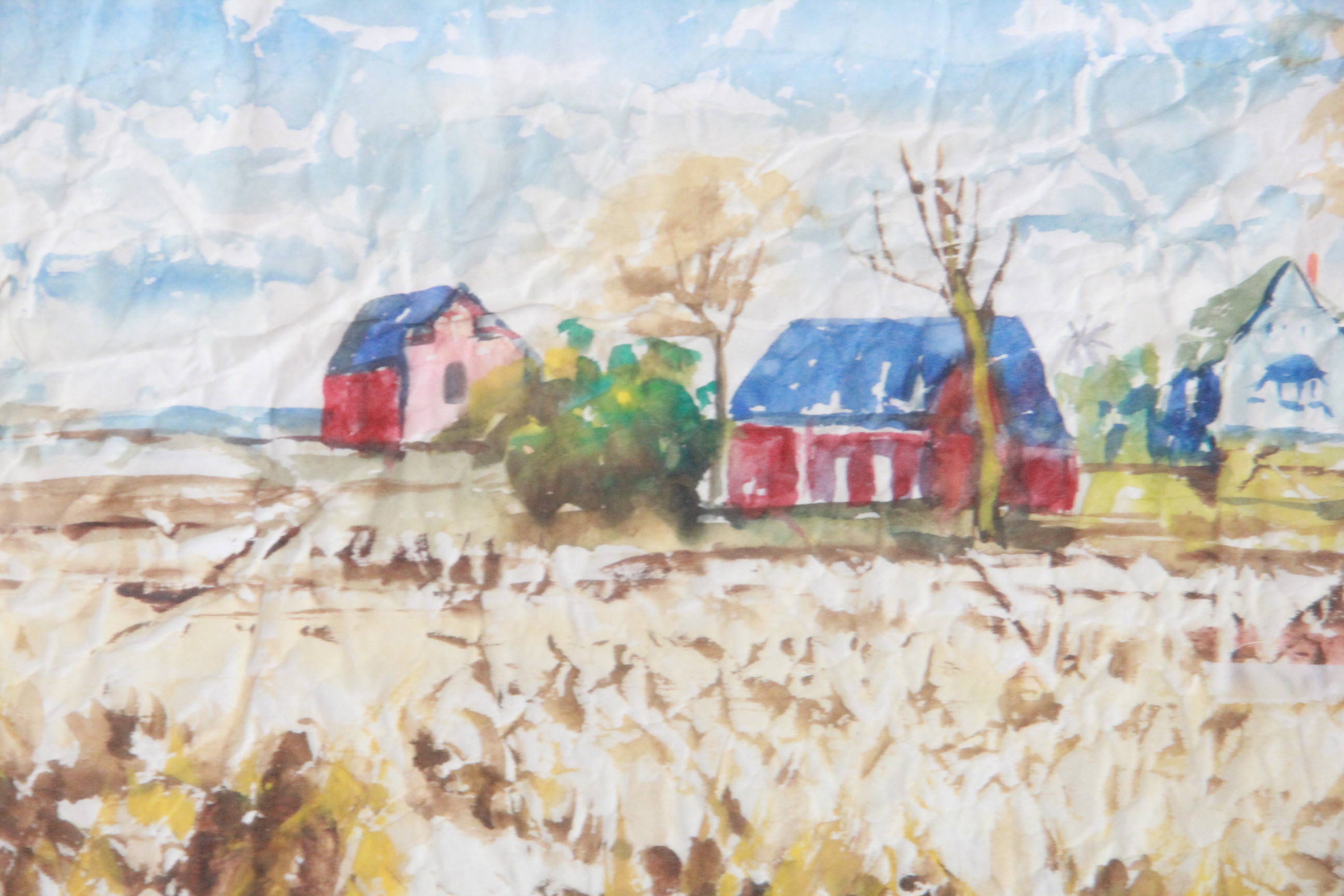 Watercolor Painting of Landscape