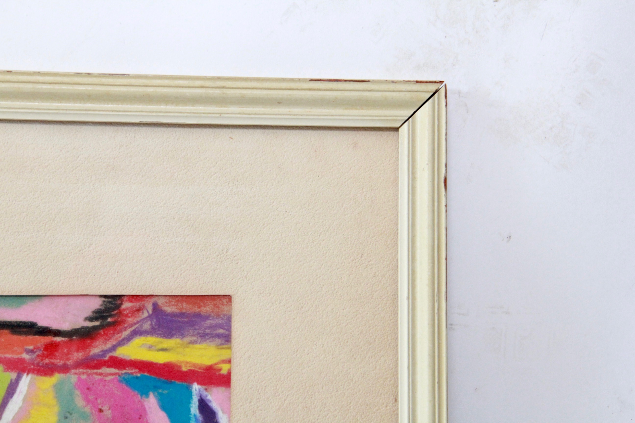 Watercolor Paintings and Color Pencil Drawing on Paper of Abstract Scenes