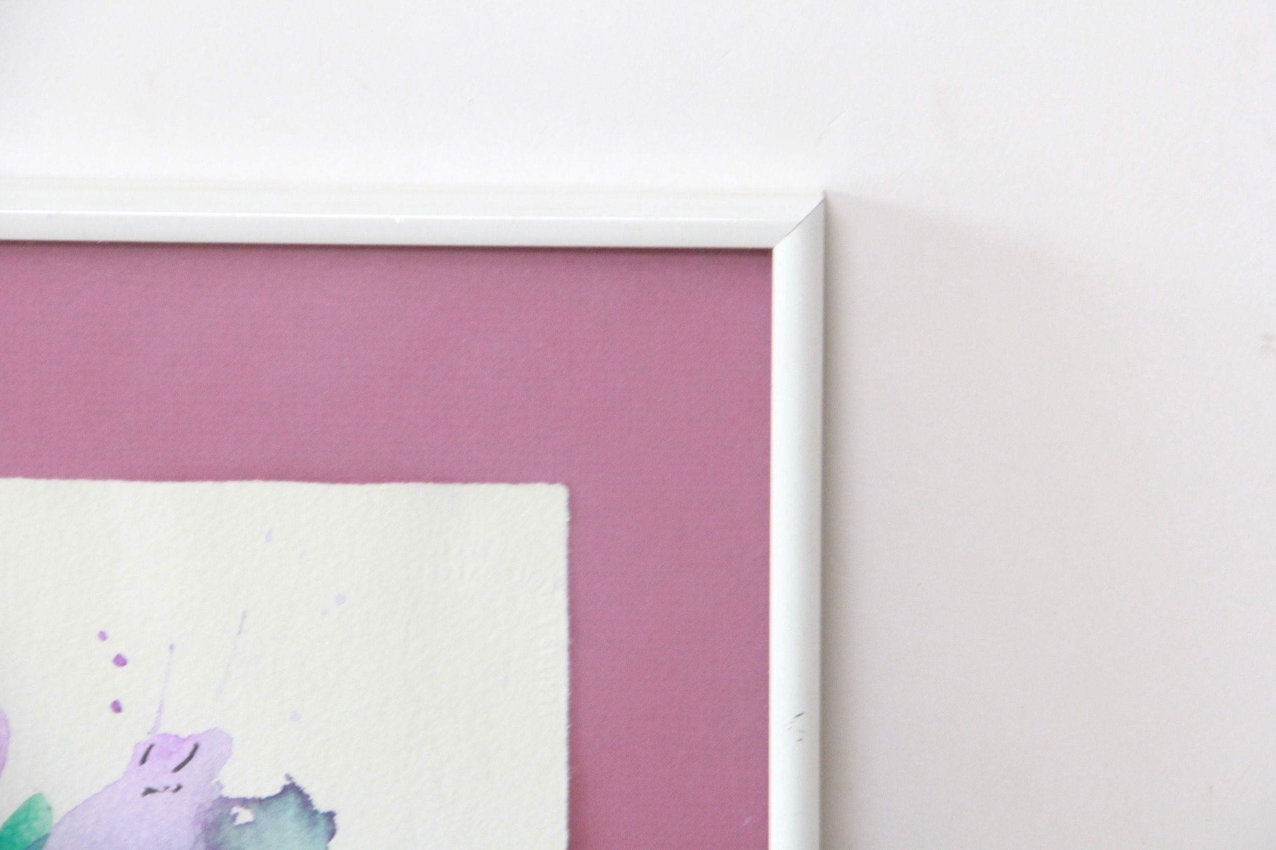 Watercolor Paintings and Color Pencil Drawing on Paper of Abstract Scenes