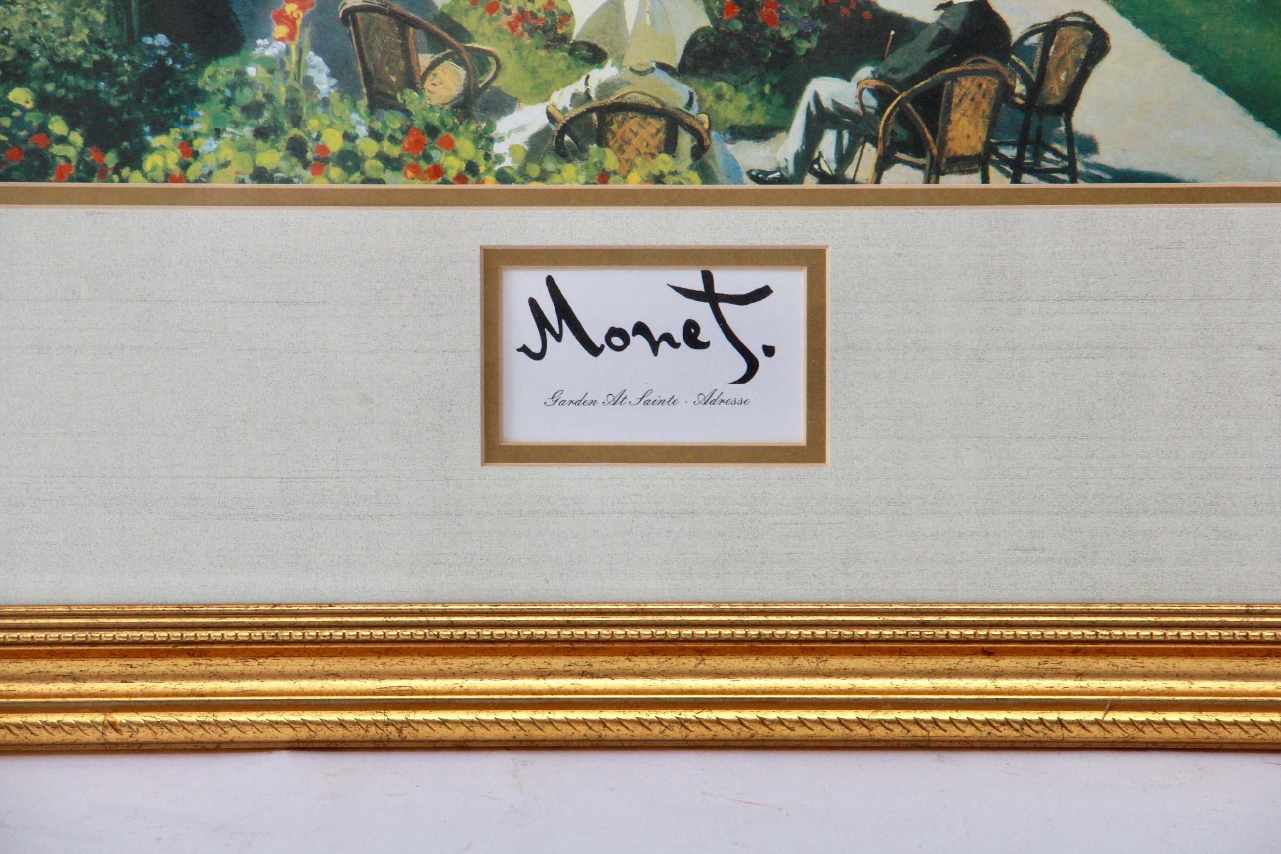 After Monet "Garden at Sainte-Addresse" Offset Lithograph