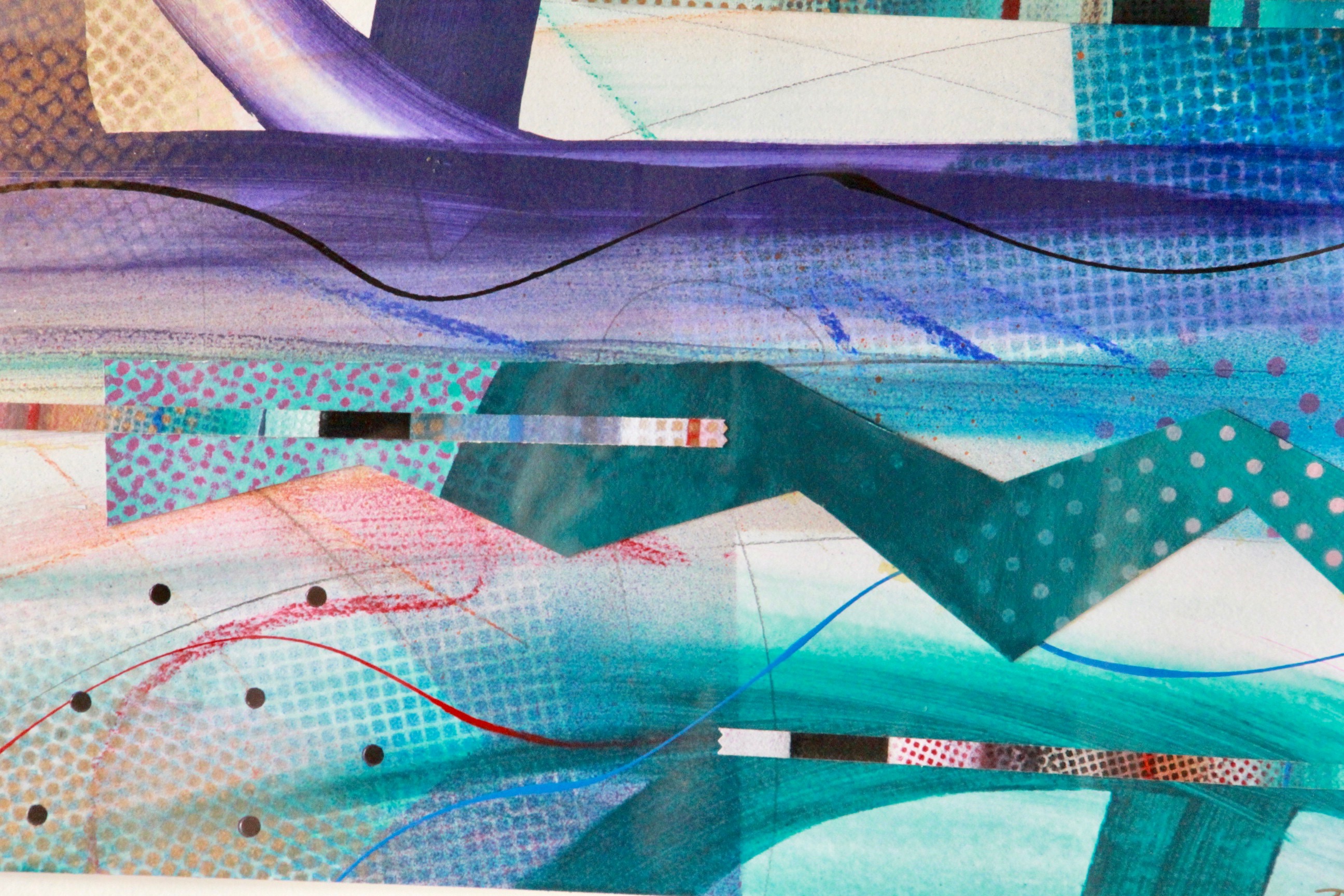 Daniel Lencioni Abstract Mixed Media Collage