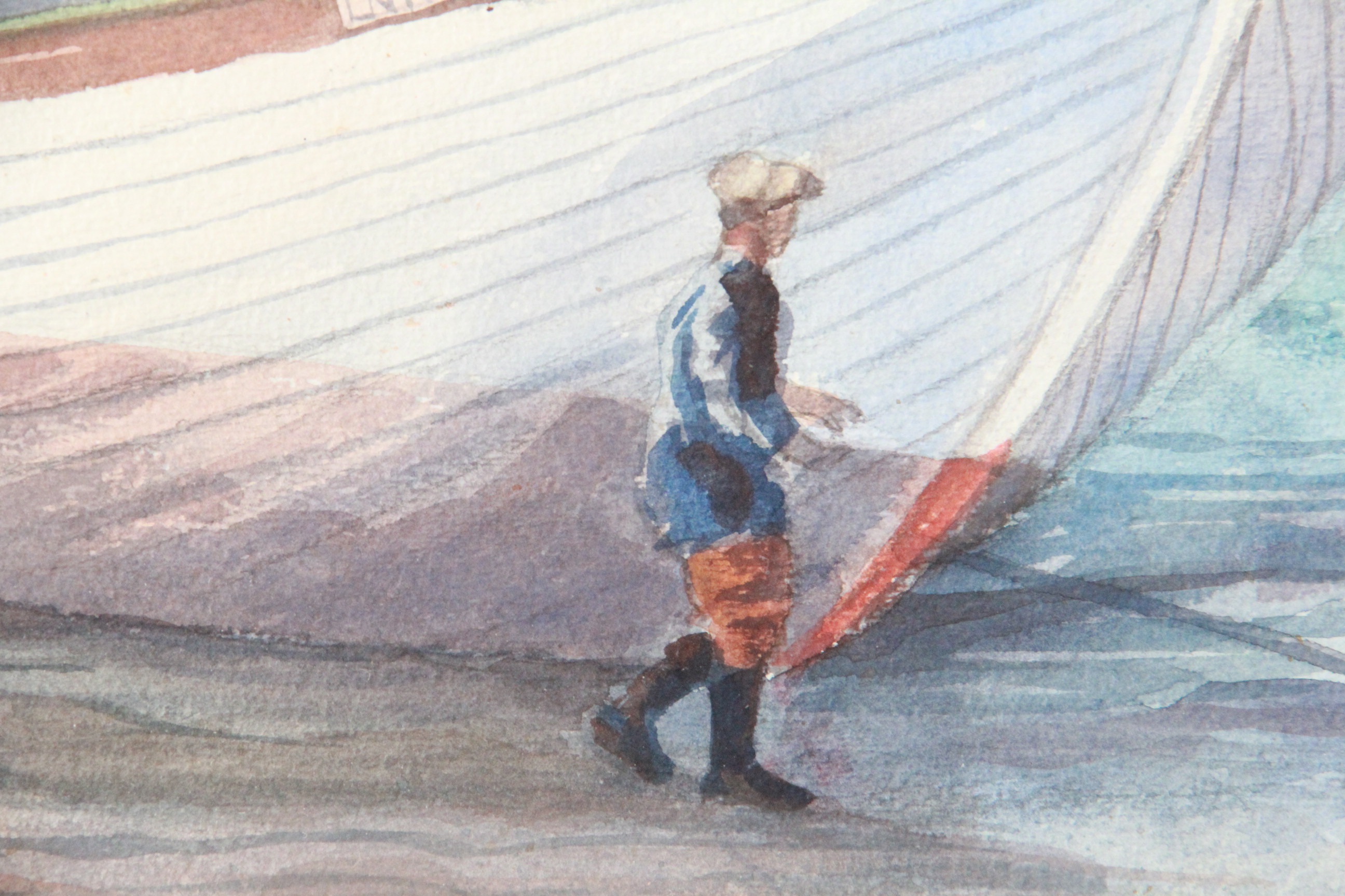 Bradshaw Watercolor Painting of Boat