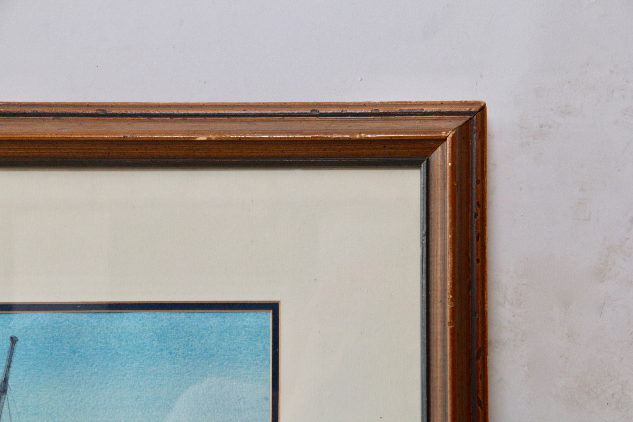 Bradshaw Watercolor Painting of Boat