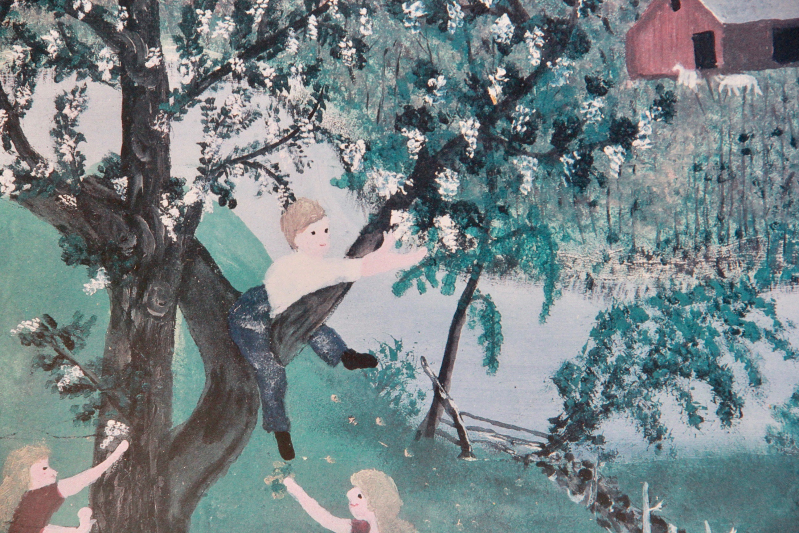 After Grandma Moses Offset Lithograph "Hoosick River Summer"