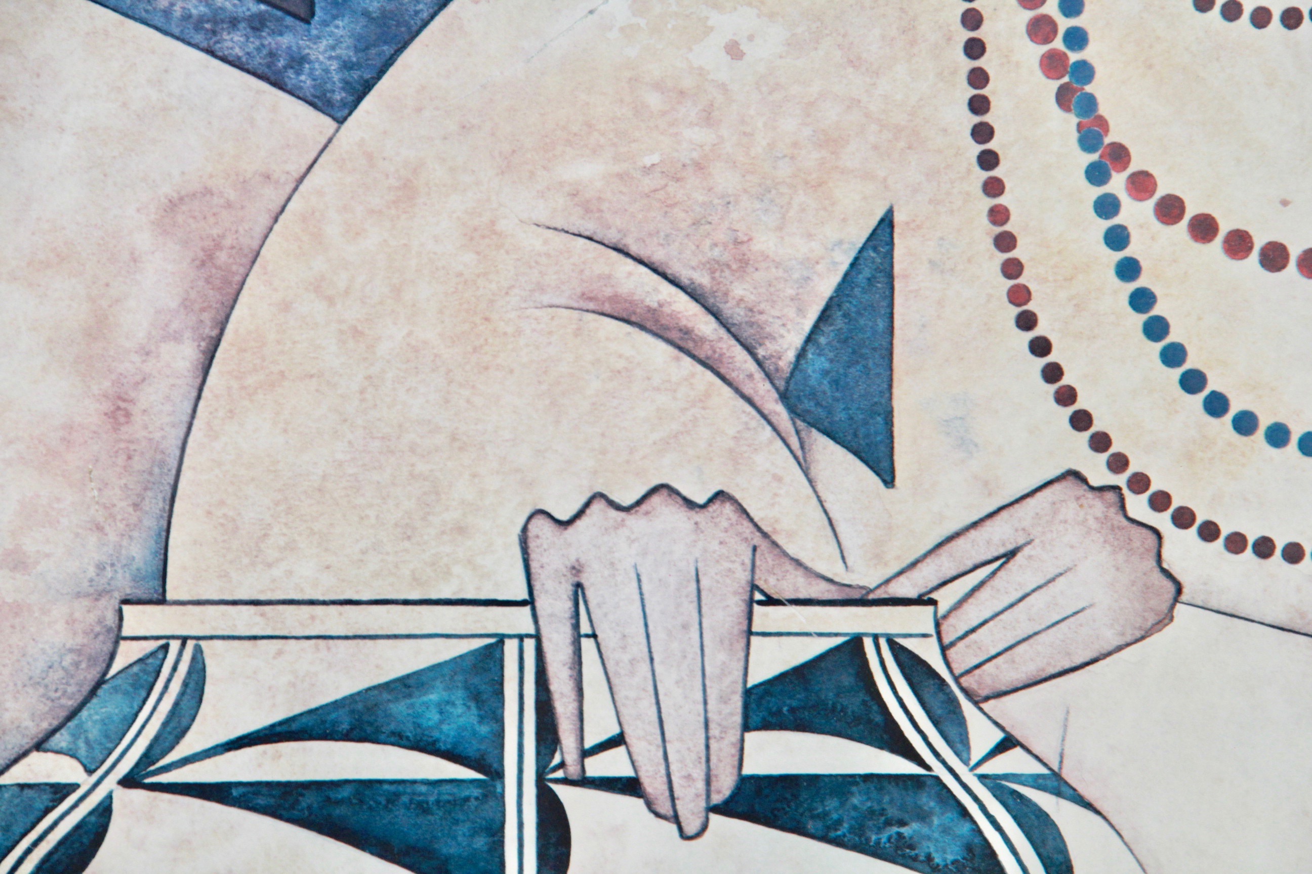 After G.E. Mullan Offset Lithograph of Woman Making Pottery