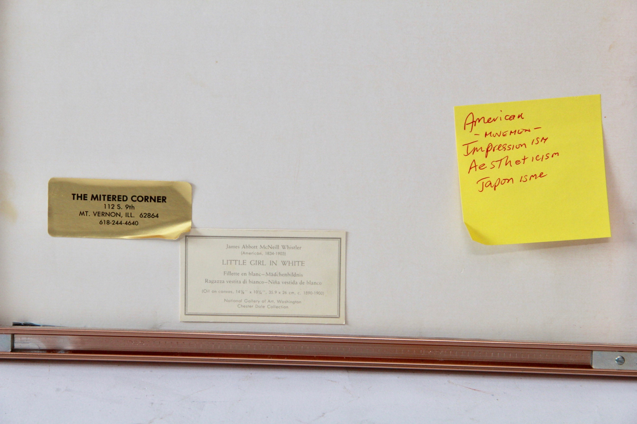 "Little Girl In White" Offset Lithograph After James Abbott McNeill Whistler