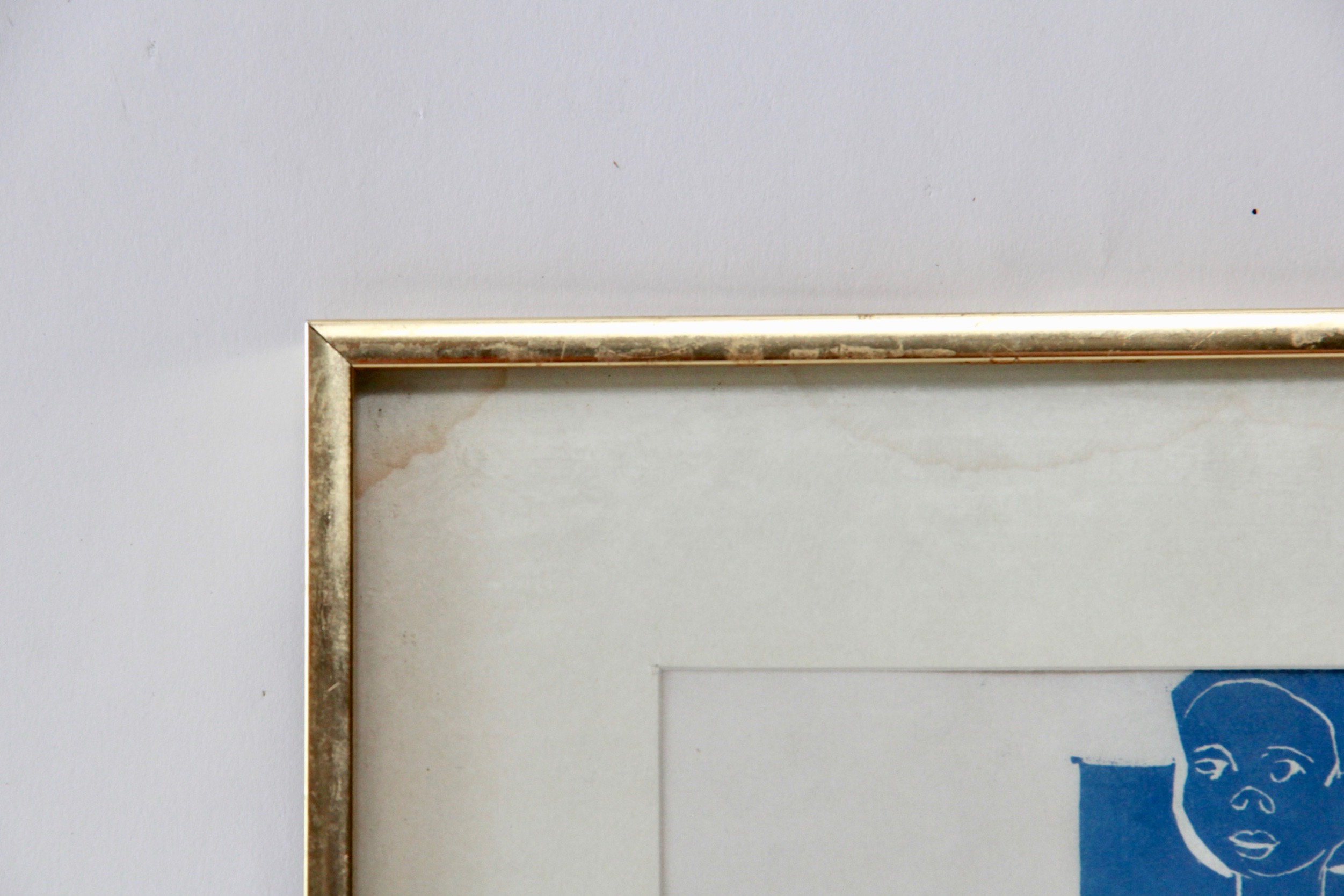 R. Waddy Linocut Artist Proof "Sunday's Child"