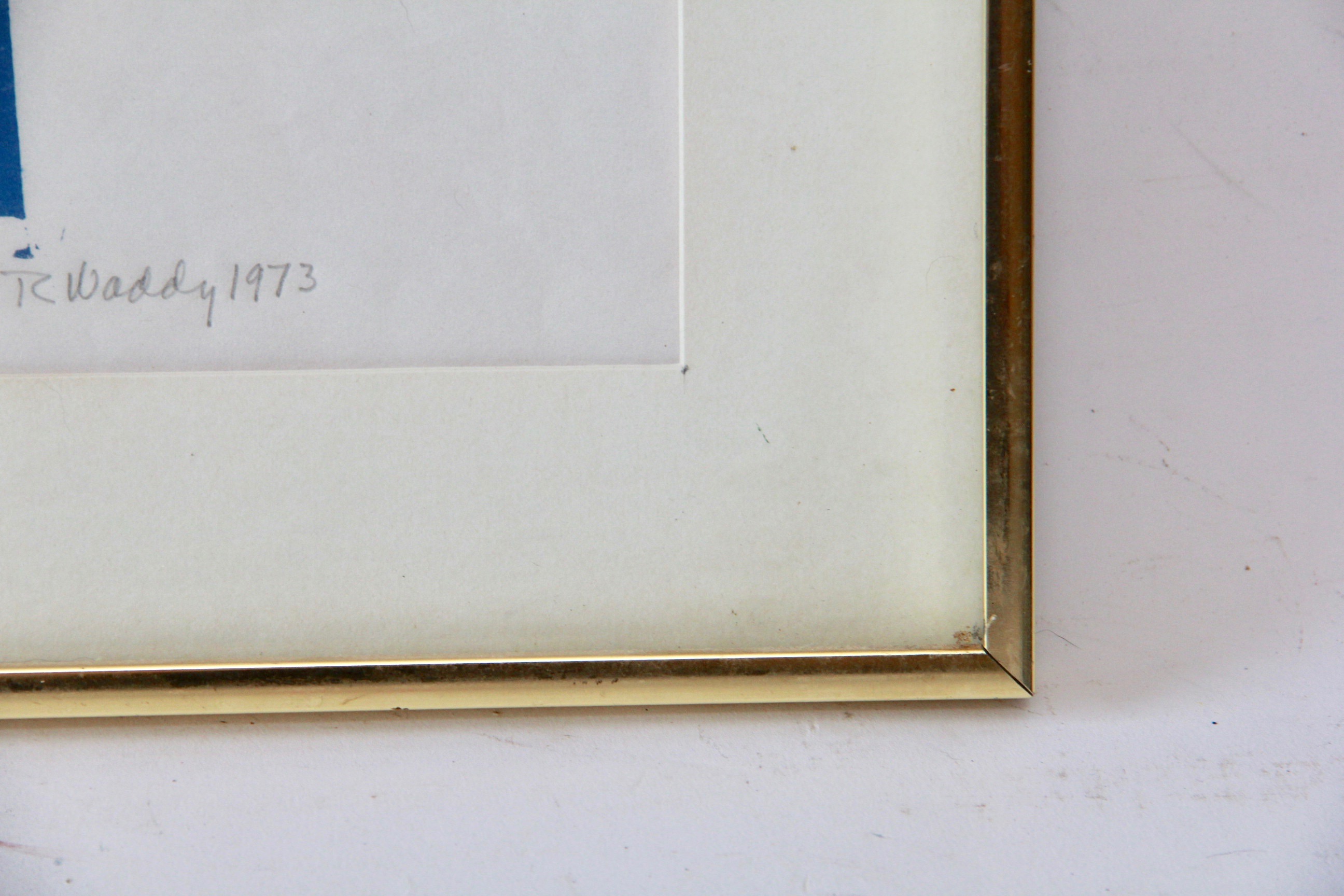 R. Waddy Linocut Artist Proof "Sunday's Child"