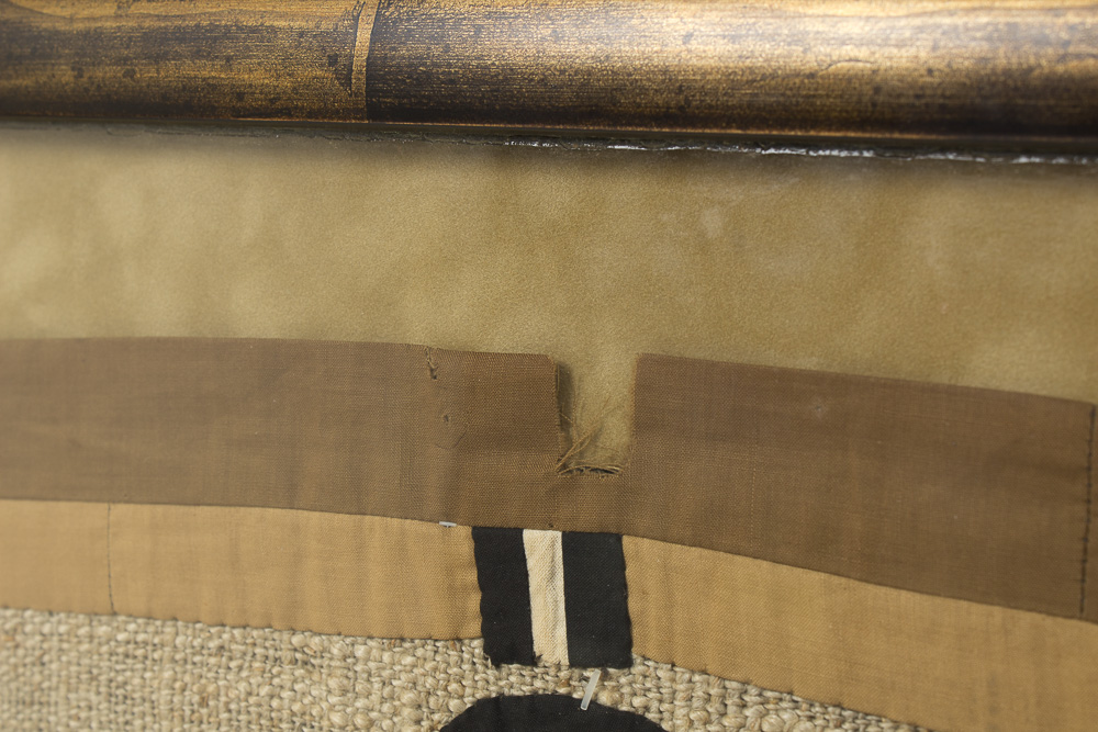 Framed Quilt Depicting Egyptian Hieroglyphics