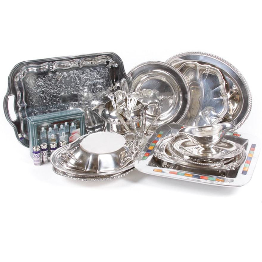 Silver Tone Serving Collection