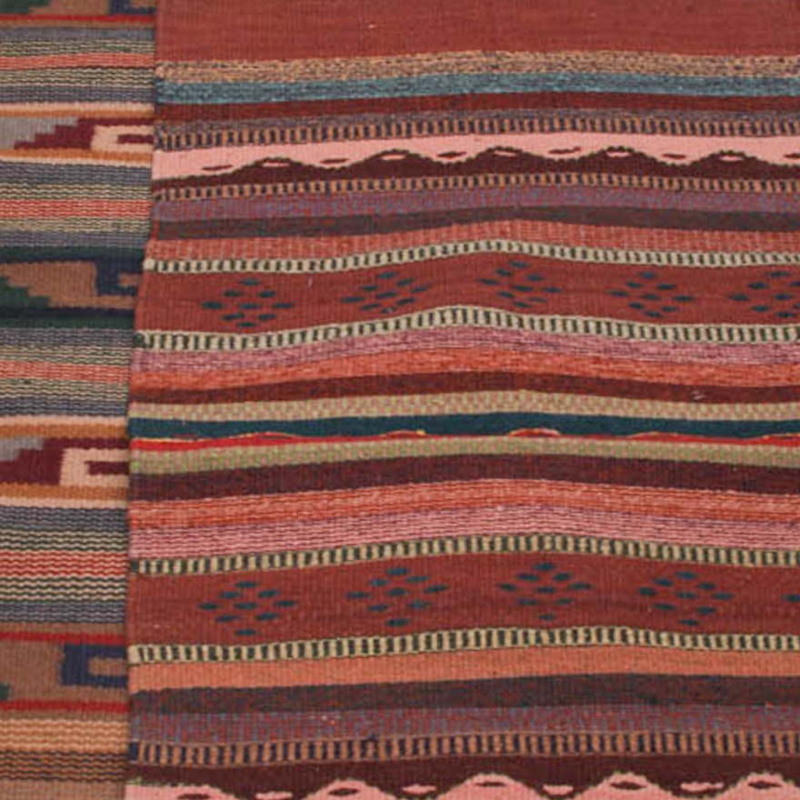 Pair of Hand-Woven Mexican Rugs