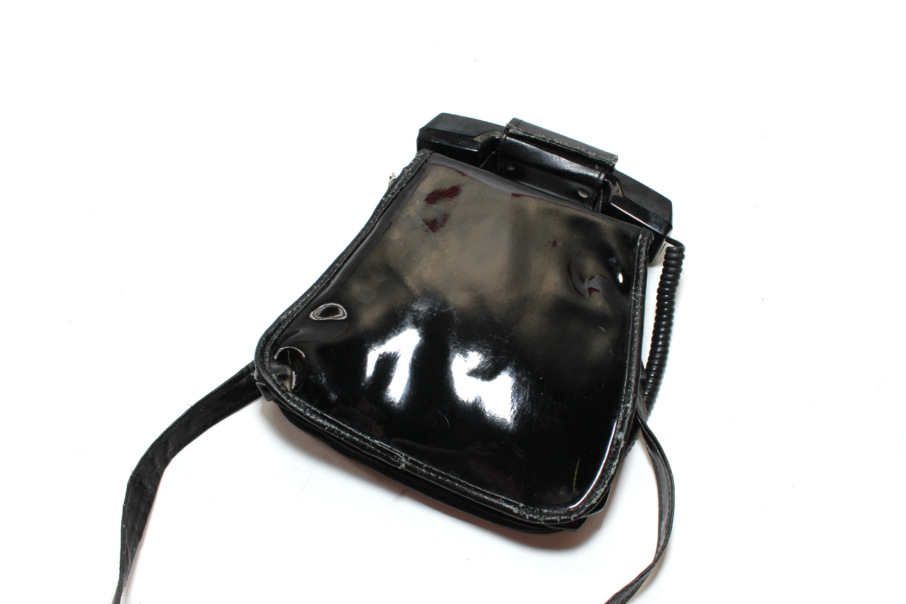 1970s Black Vinyl Telephone Purse