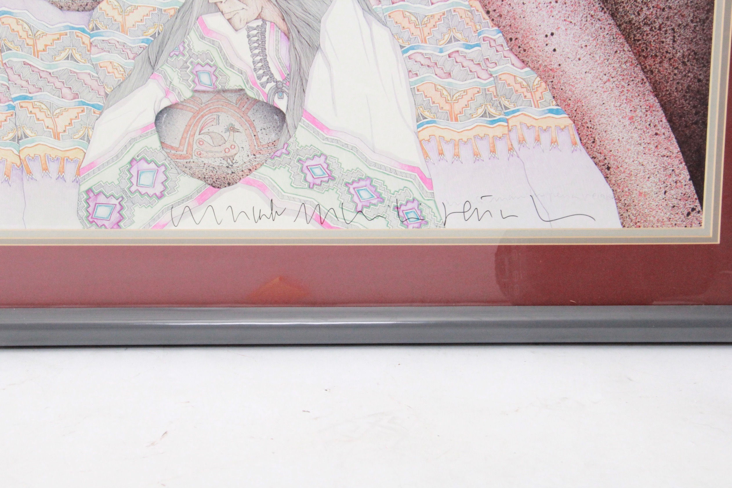 After Amado Peña Offset Lithograph "Dos y el Pueblo"