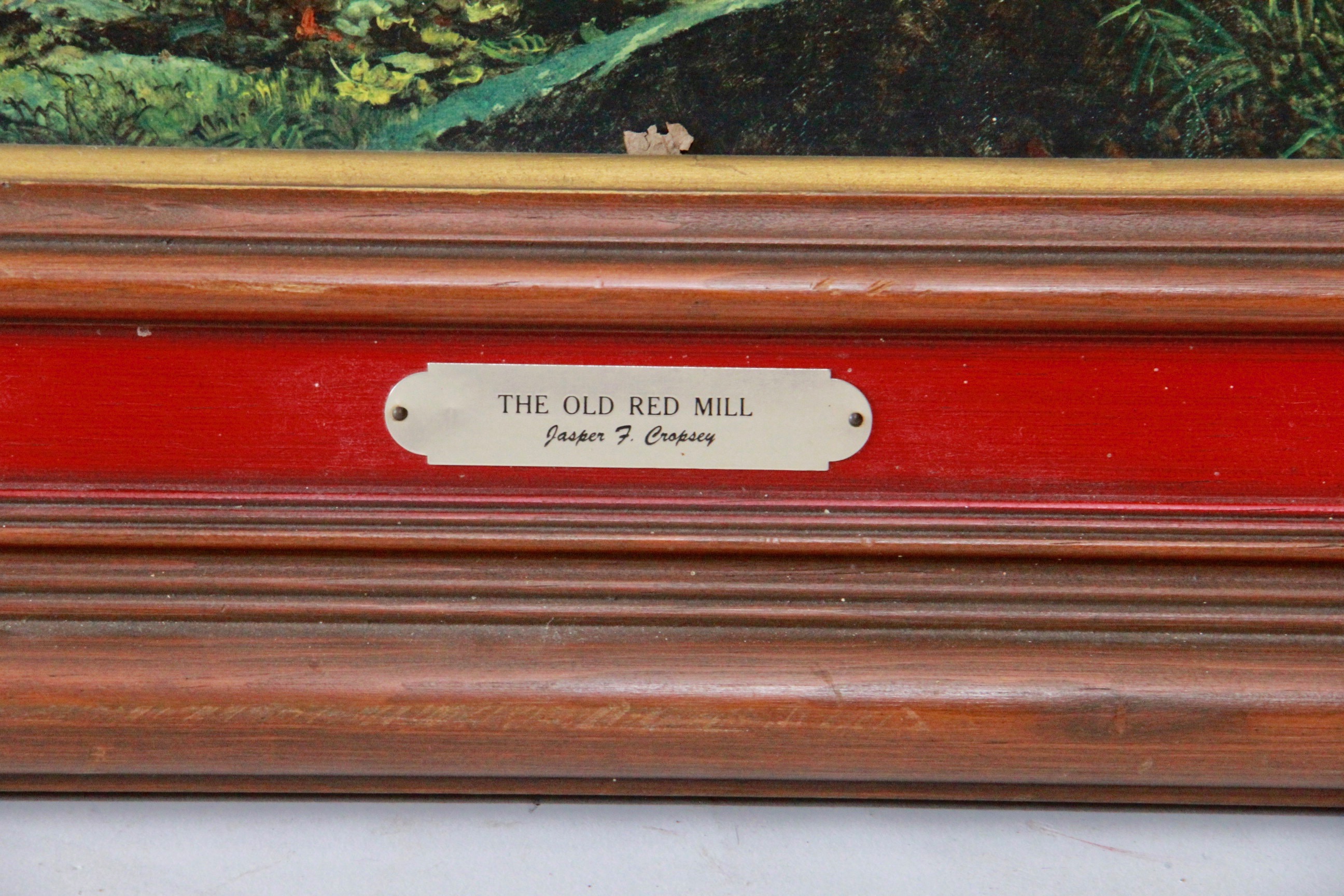 After Jasper Cropsey Offset Lithograph on Board "The Old Red Mill"