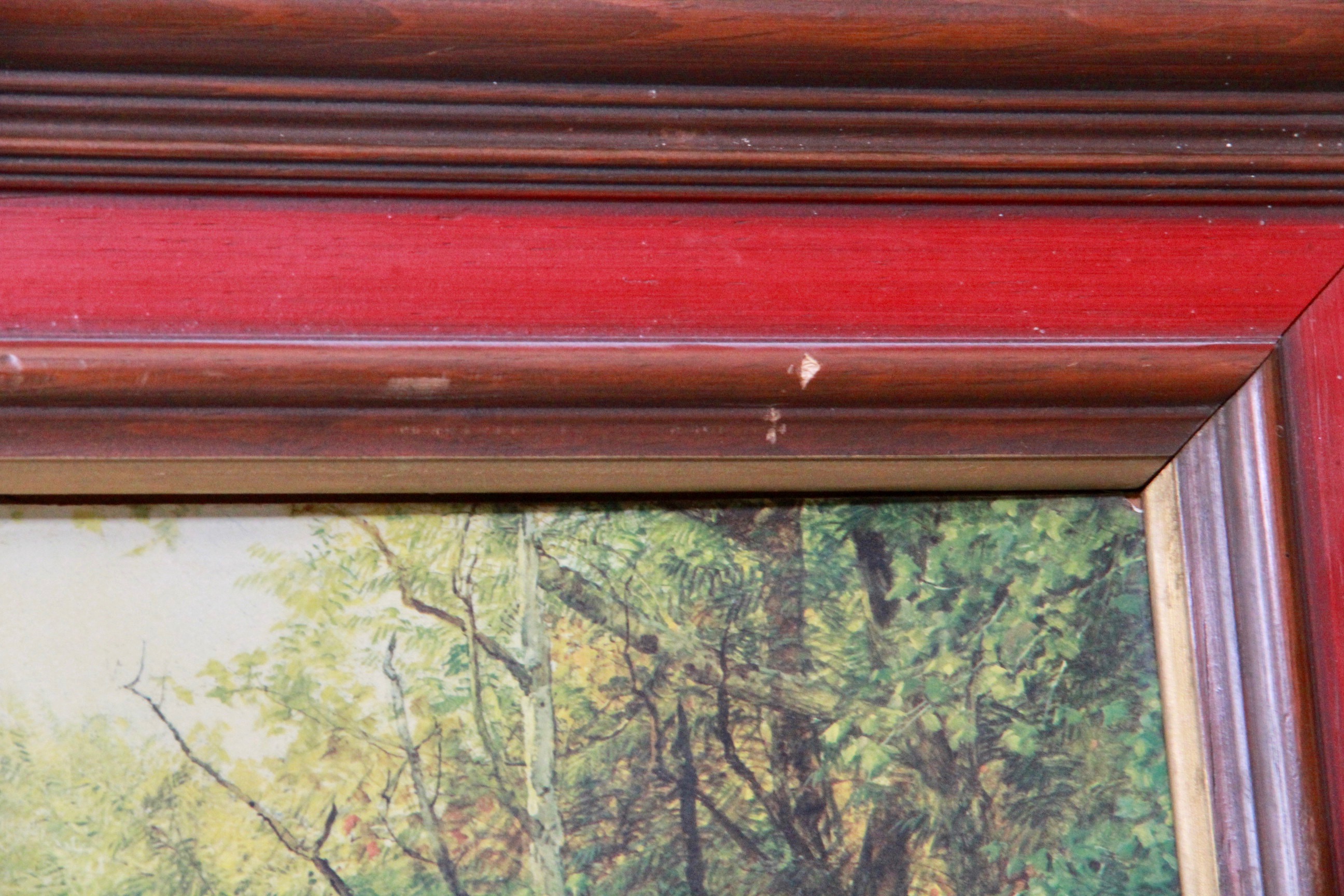 After Jasper Cropsey Offset Lithograph on Board "The Old Red Mill"