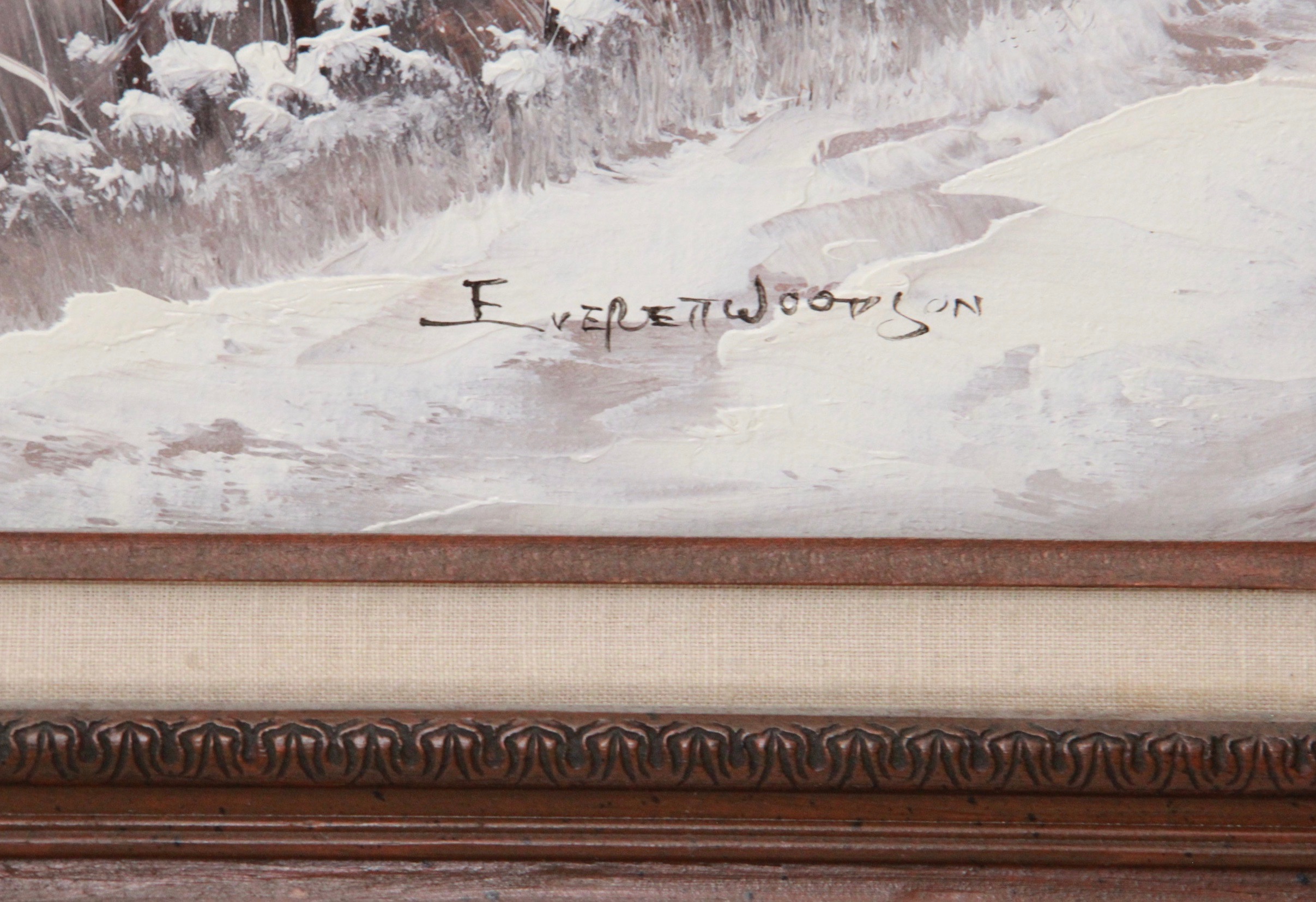 Everett Woodson Oil Painting on Canvas of Landscape