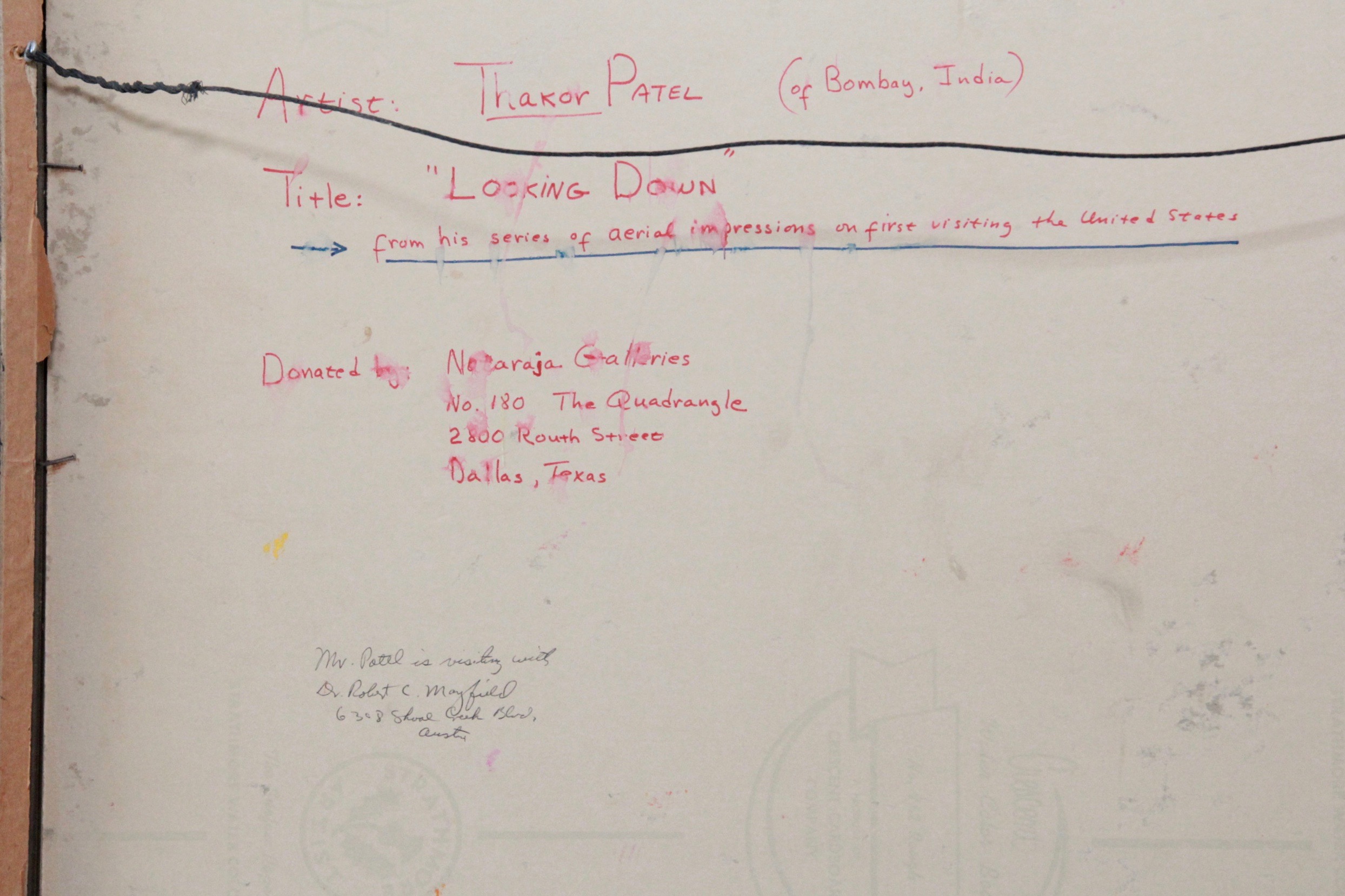 Thakor Patel Acrylic Painting on Paper "Looking Down"