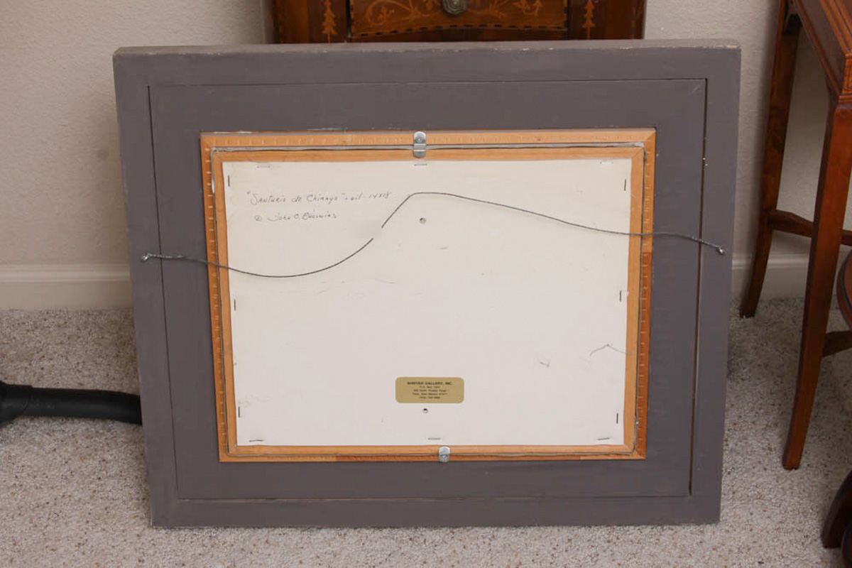 John O. Encinias Original Oil Painting "Santurio de Chimayo"