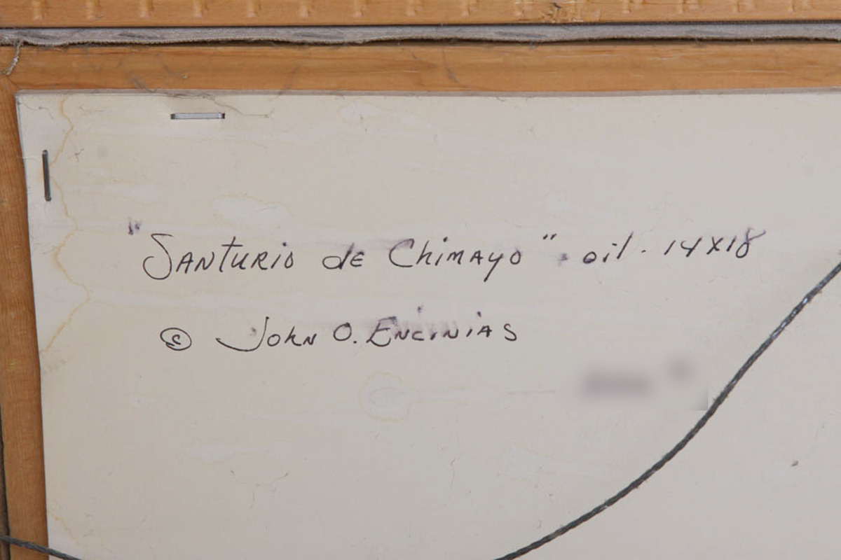 John O. Encinias Original Oil Painting "Santurio de Chimayo"