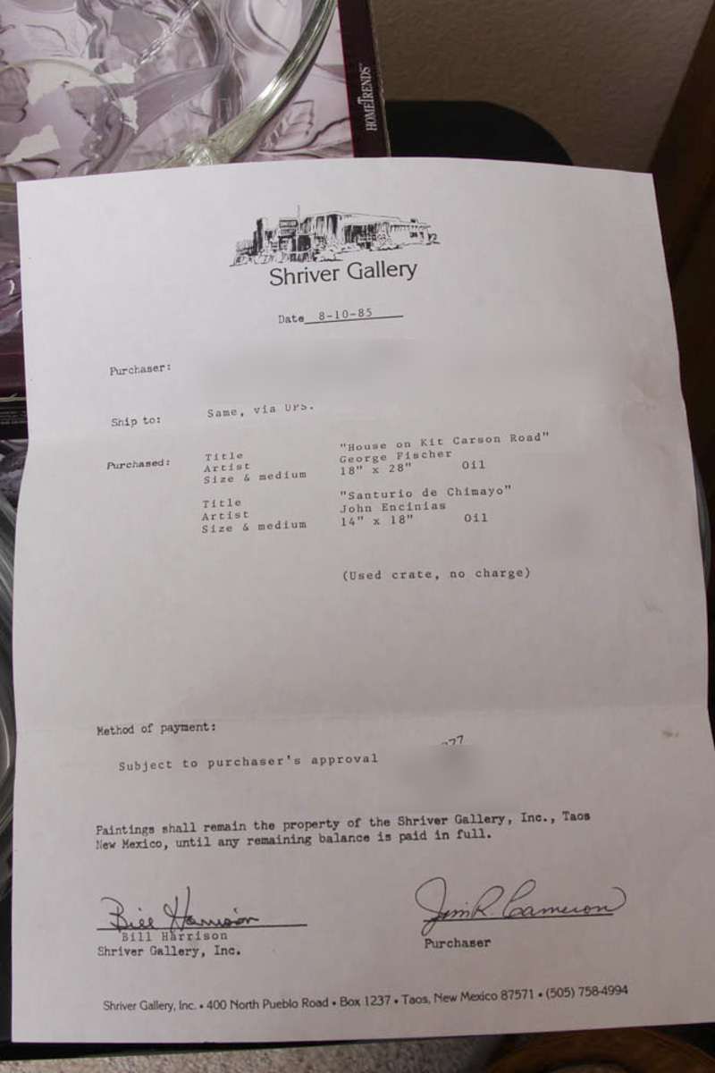 John O. Encinias Original Oil Painting "Santurio de Chimayo"