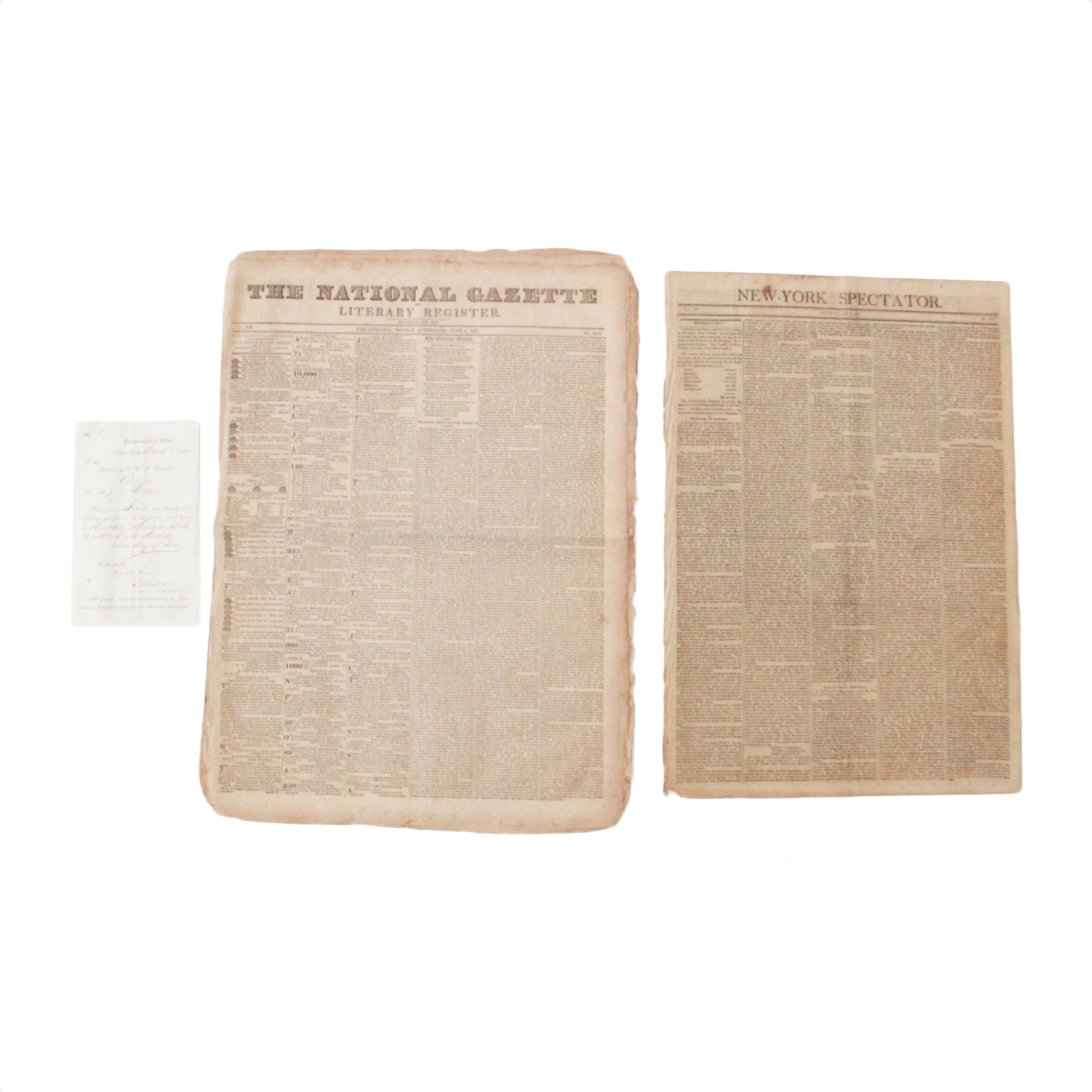 Antique 1800s Newspapers and Military Ephemera