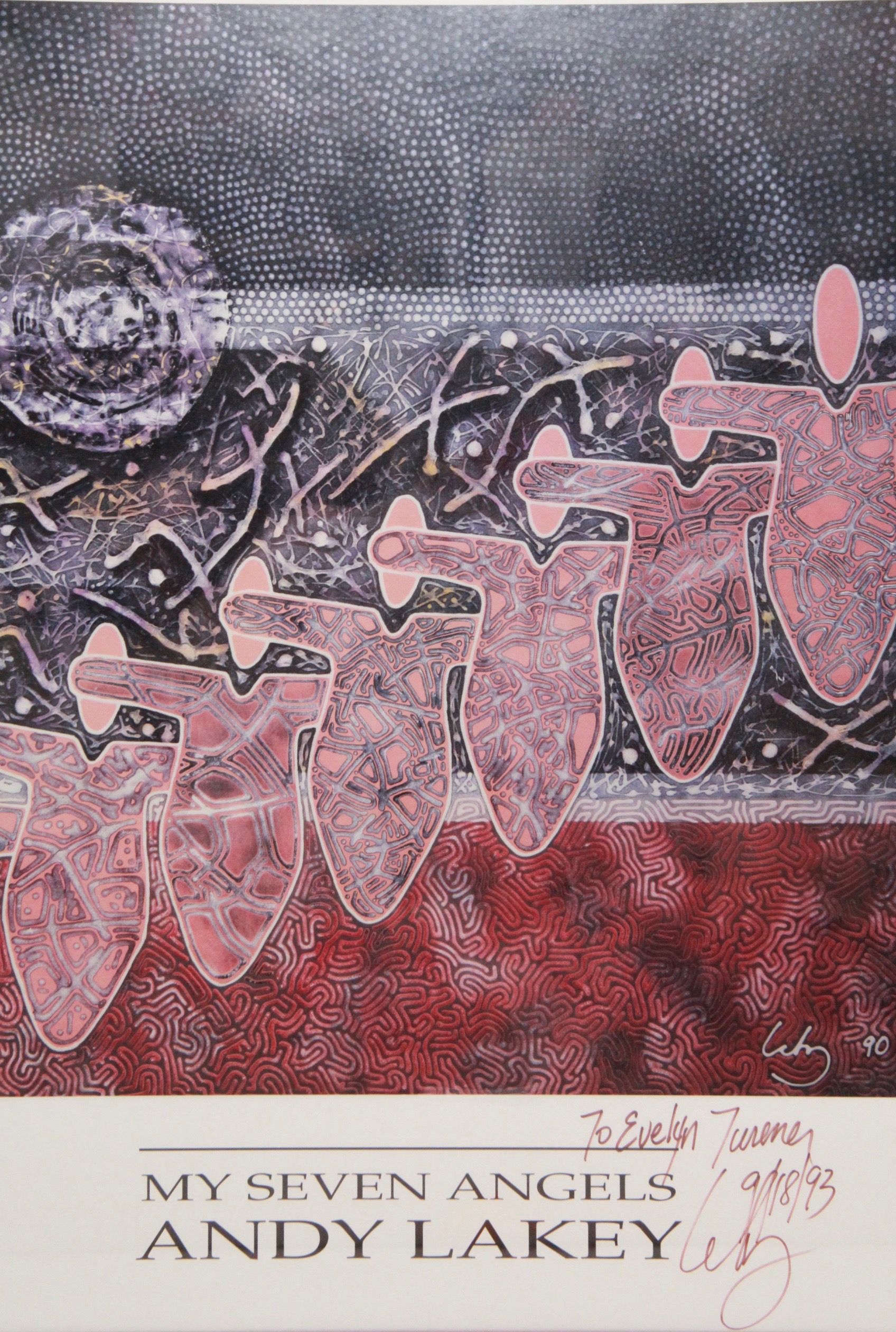 Andy Lakey Offset Lithograph "My Seven Angels"