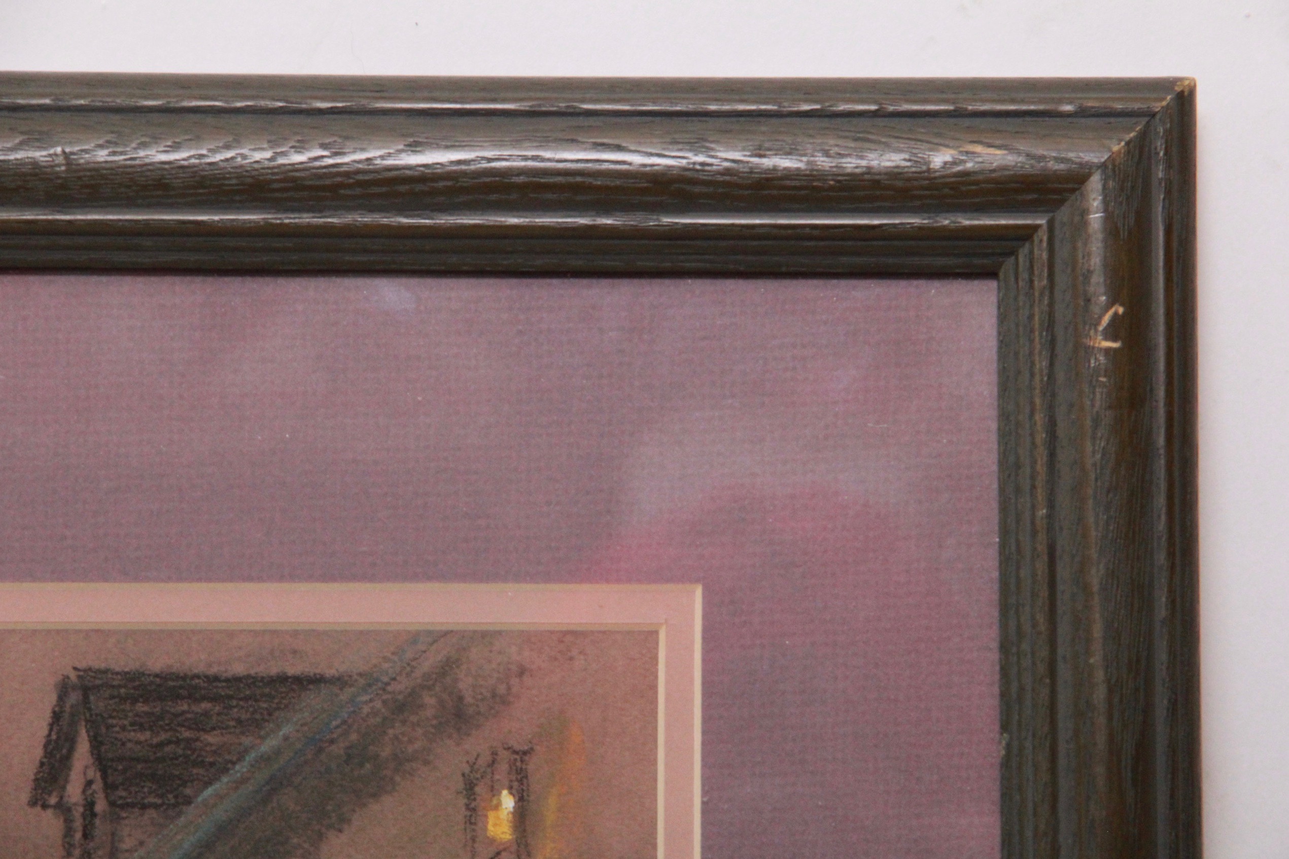 Acrylic on Paper of New Orleans French Quarter Cityscape