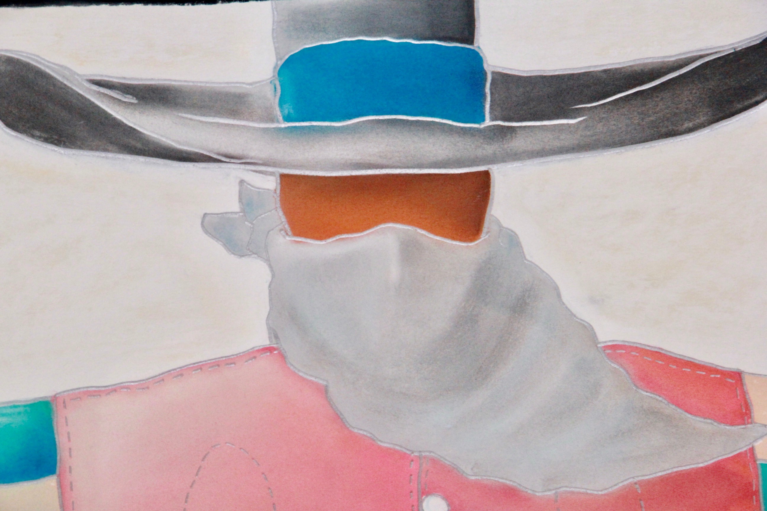 Darryl Watercolor and Ink Painting "A Windy Day Out West"