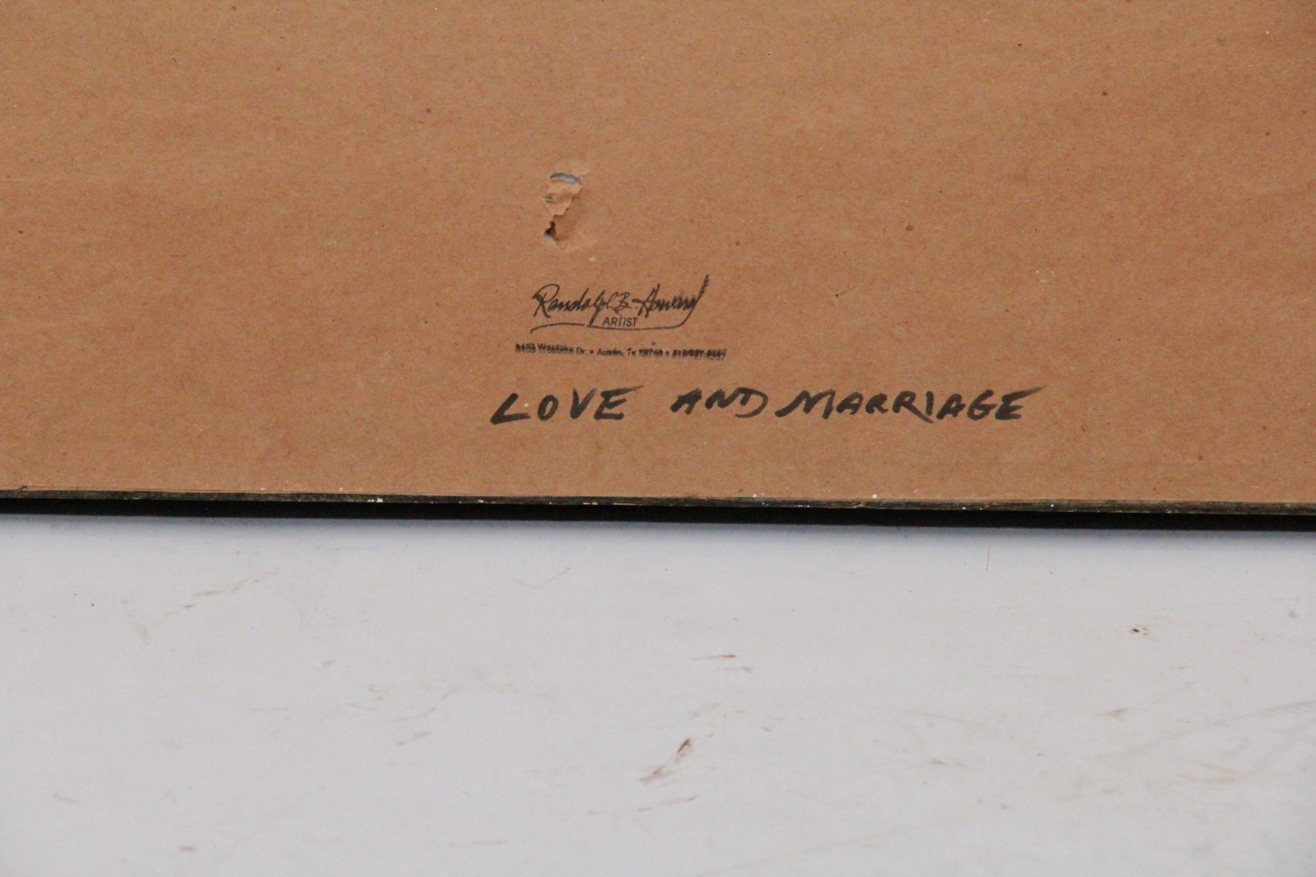 Randolph B. Howard Watercolor Painting on Paper "Love and Marriage"