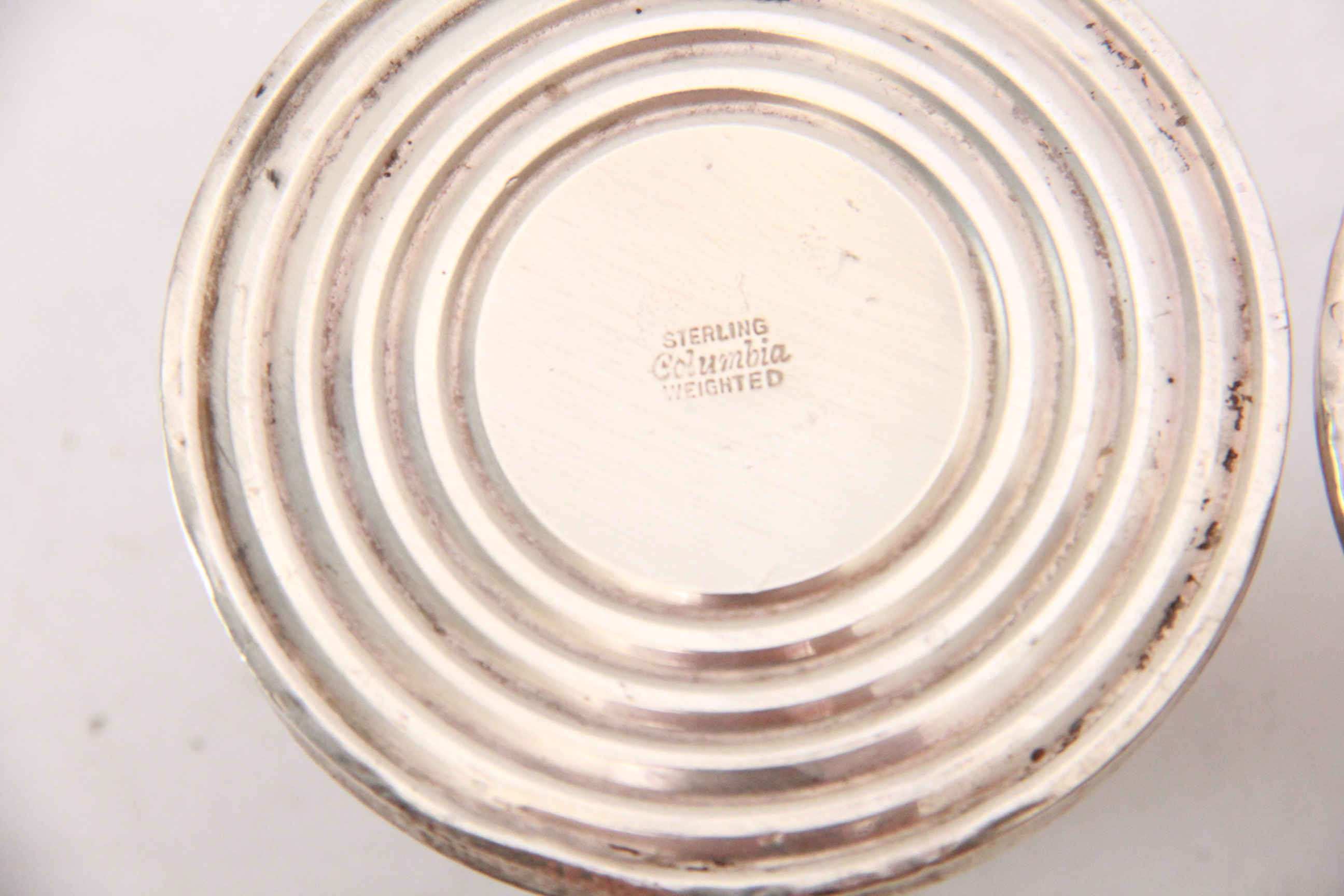 Weighted Sterling Silver Candle Holders With Preisner Compote