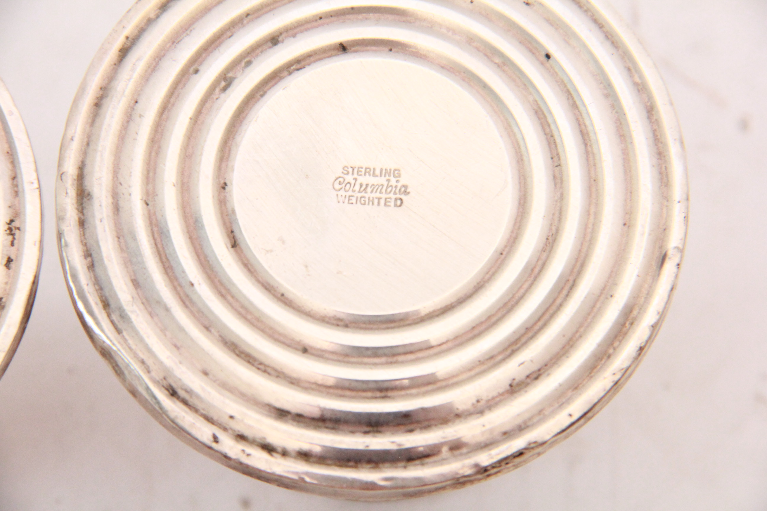 Weighted Sterling Silver Candle Holders With Preisner Compote