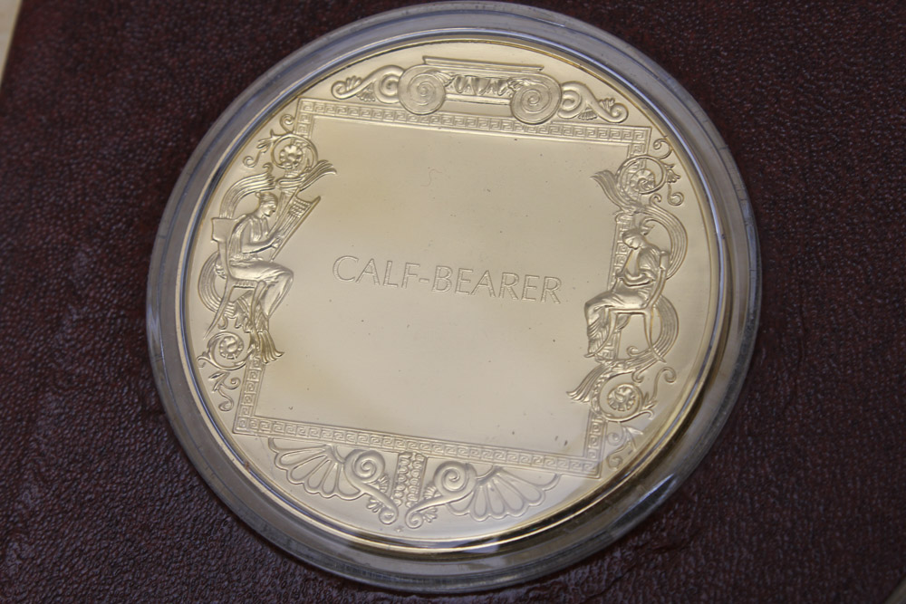 "The Art Treasures of Ancient Greece" 24K Gold and Bronze Art Medal Set Published by the Franklin Mint