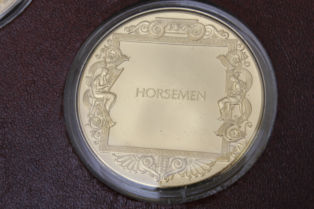 "The Art Treasures of Ancient Greece" 24K Gold and Bronze Art Medal Set Published by the Franklin Mint