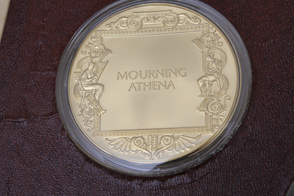 "The Art Treasures of Ancient Greece" 24K Gold and Bronze Art Medal Set Published by the Franklin Mint