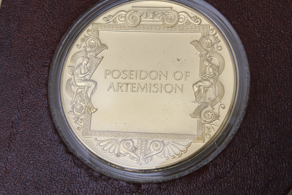 "The Art Treasures of Ancient Greece" 24K Gold and Bronze Art Medal Set Published by the Franklin Mint