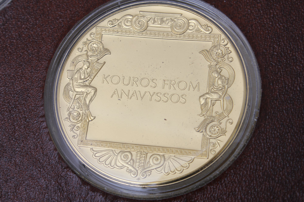 "The Art Treasures of Ancient Greece" 24K Gold and Bronze Art Medal Set Published by the Franklin Mint