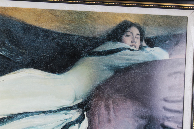 Jon White Alexander Offset Lithograph Print "Repose"