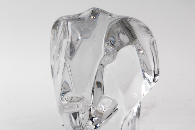 Orrefors Crystal Elephant Figurine