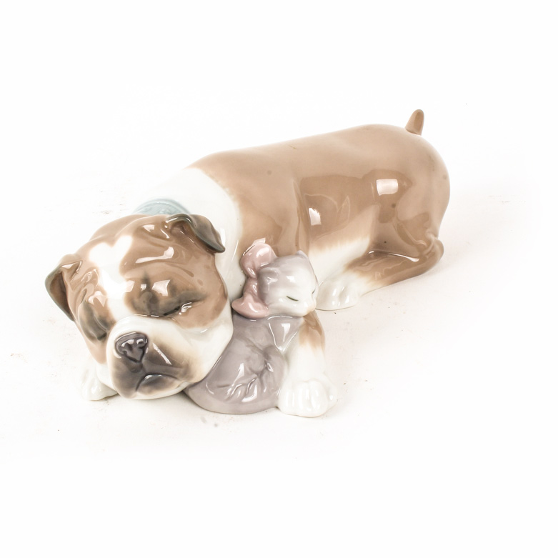 Lladró Painted Porcelain Figurine "Unlikely Friends"