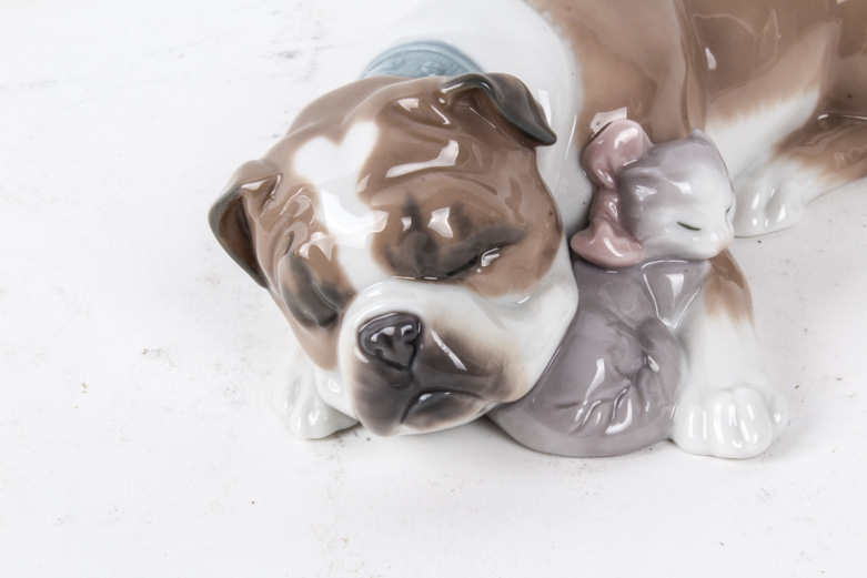 Lladró Painted Porcelain Figurine "Unlikely Friends"