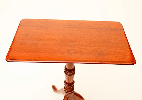 Oak Pedestal Tea Table