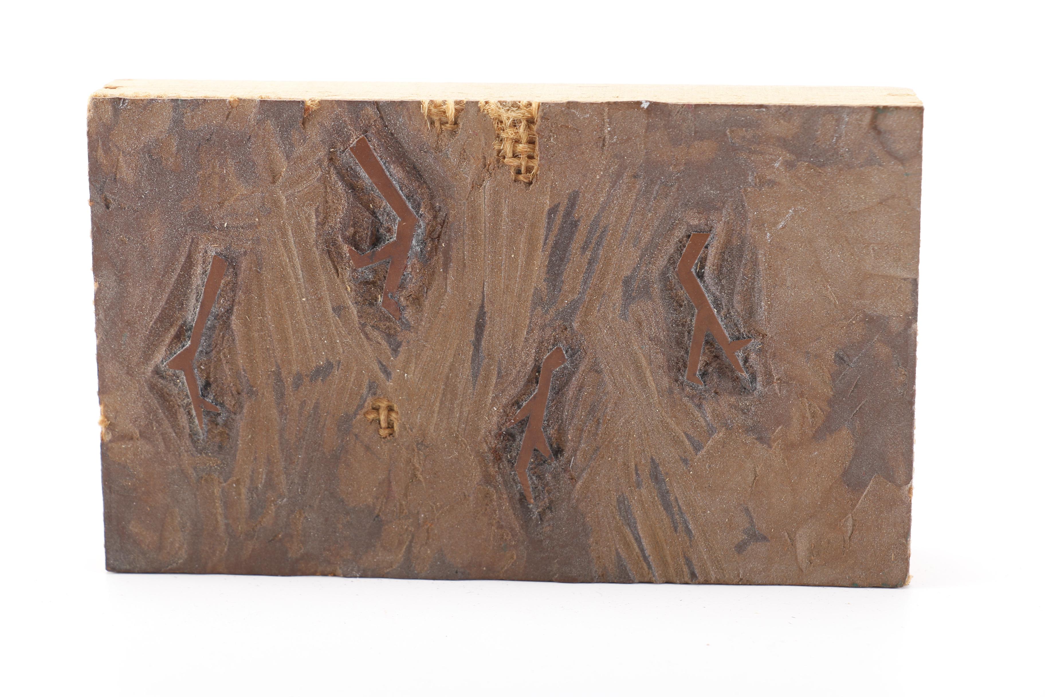 Assortment of Art Supplies Including F. Weber Linoleum Blocks