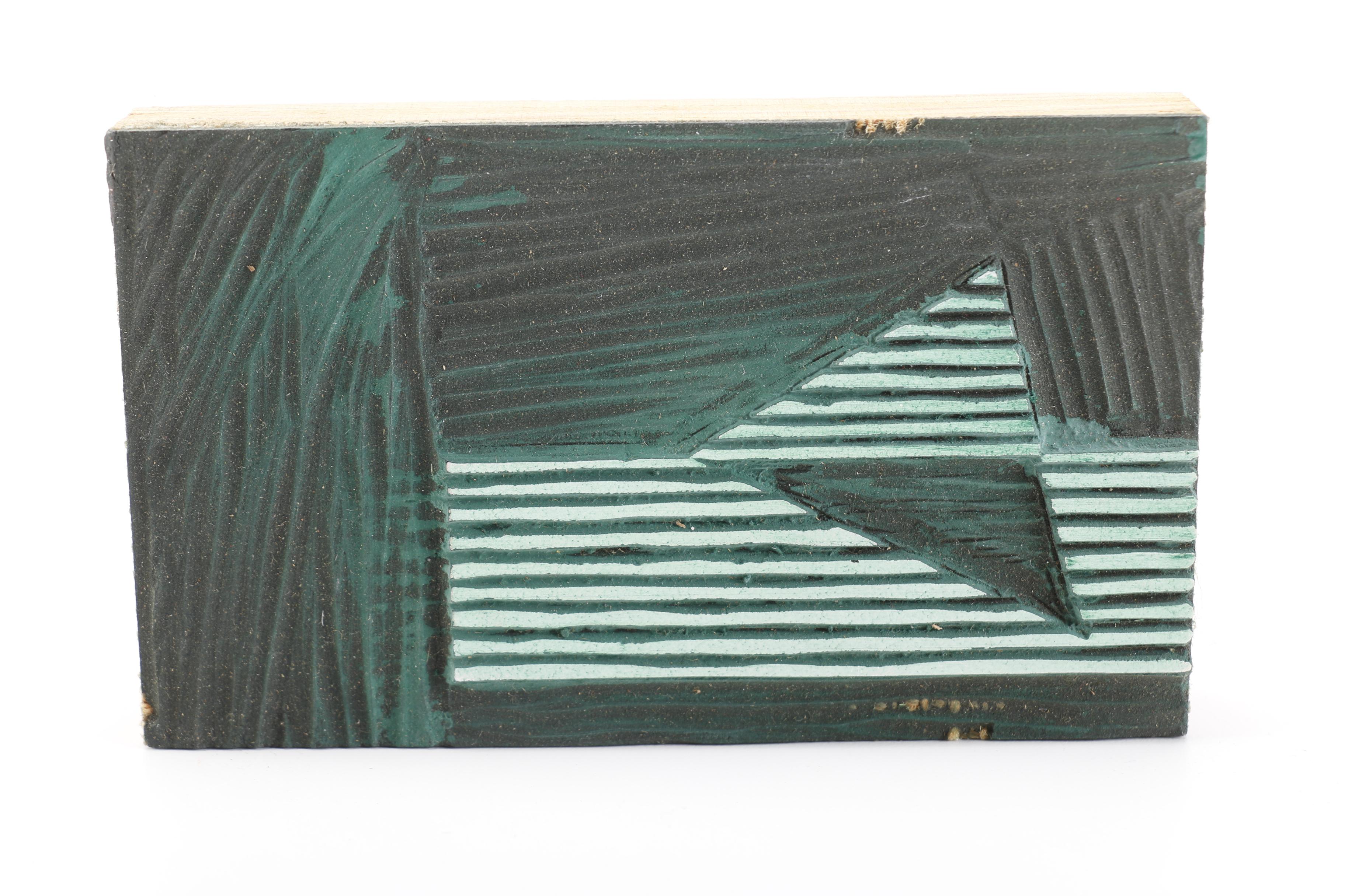 Assortment of Art Supplies Including F. Weber Linoleum Blocks