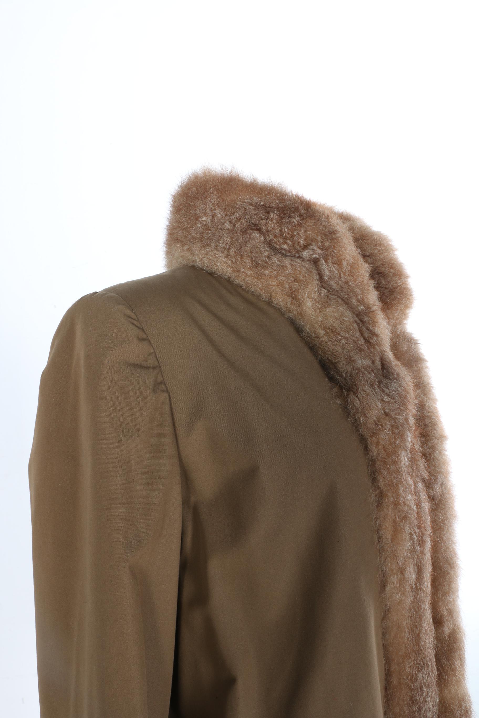 Alpaca Fur Trim Coat