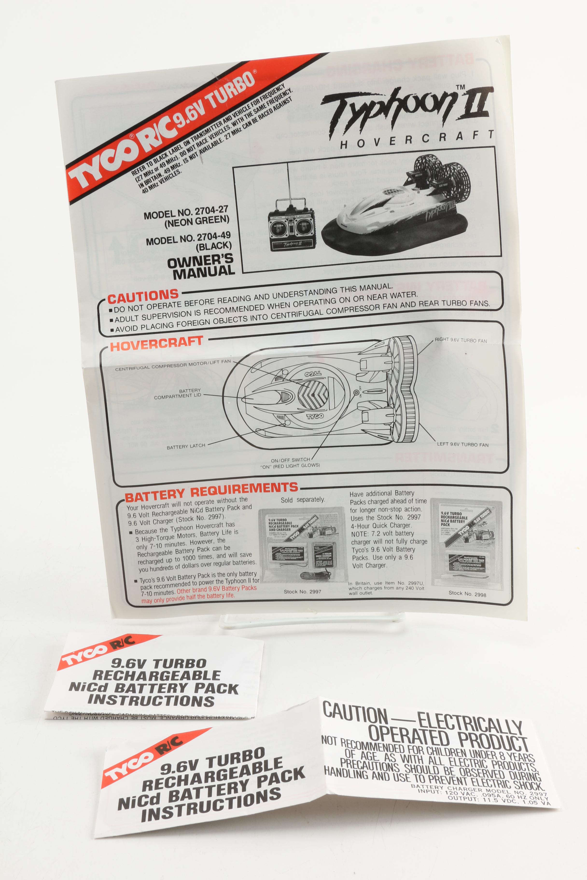 Tyco Typhoon II RC Hovercraft