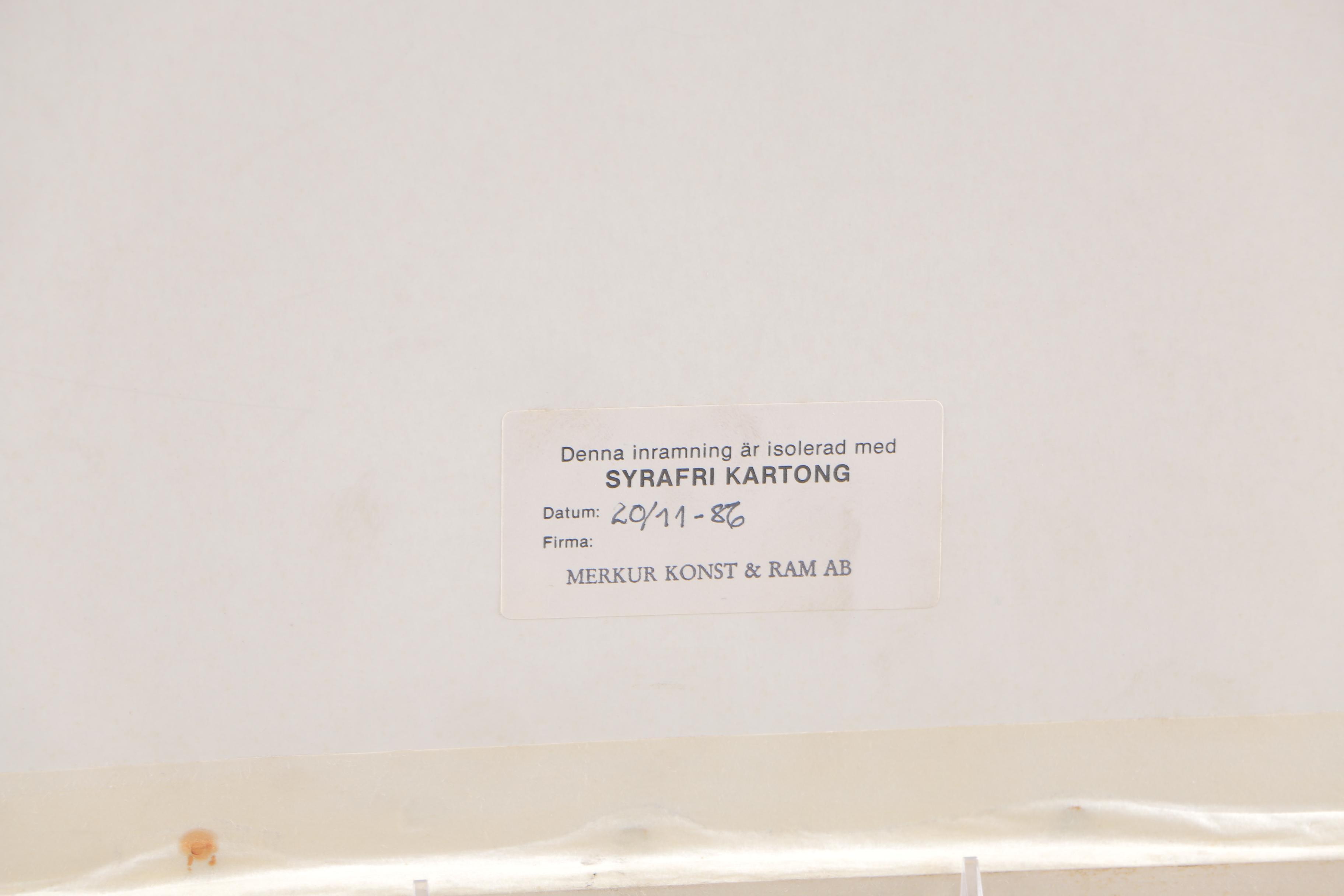 1986 Ulf Wahlberg Limited Edition Serigraph on Paper Still Life