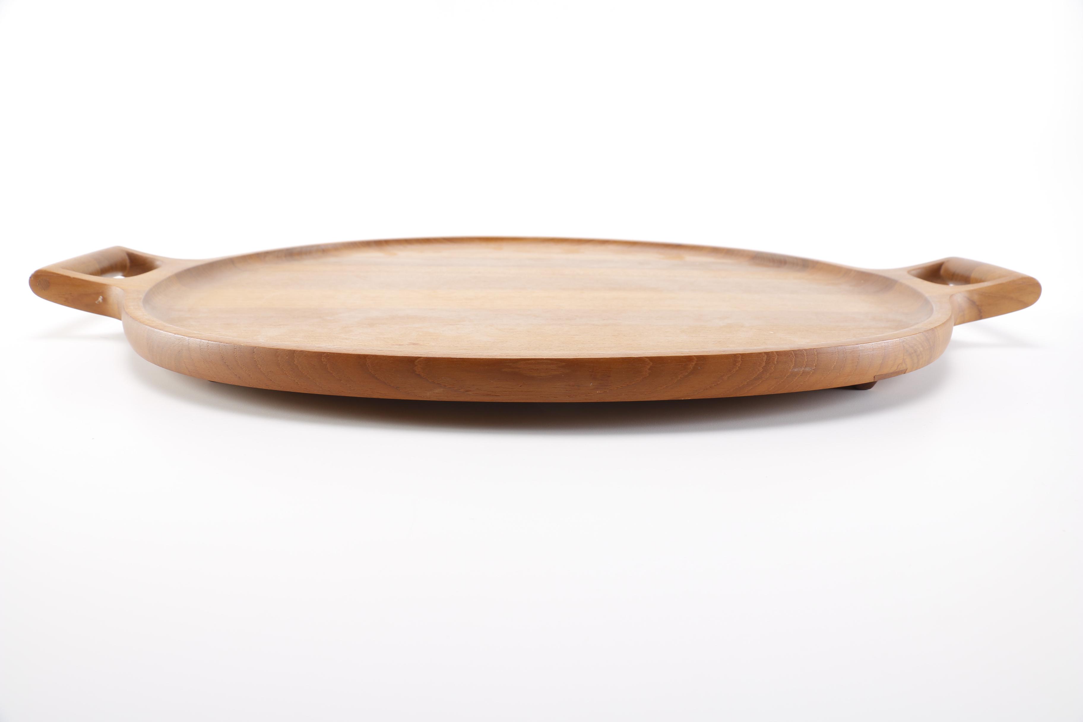 Modern Wooden Tray and Ice Bucket by Dansk