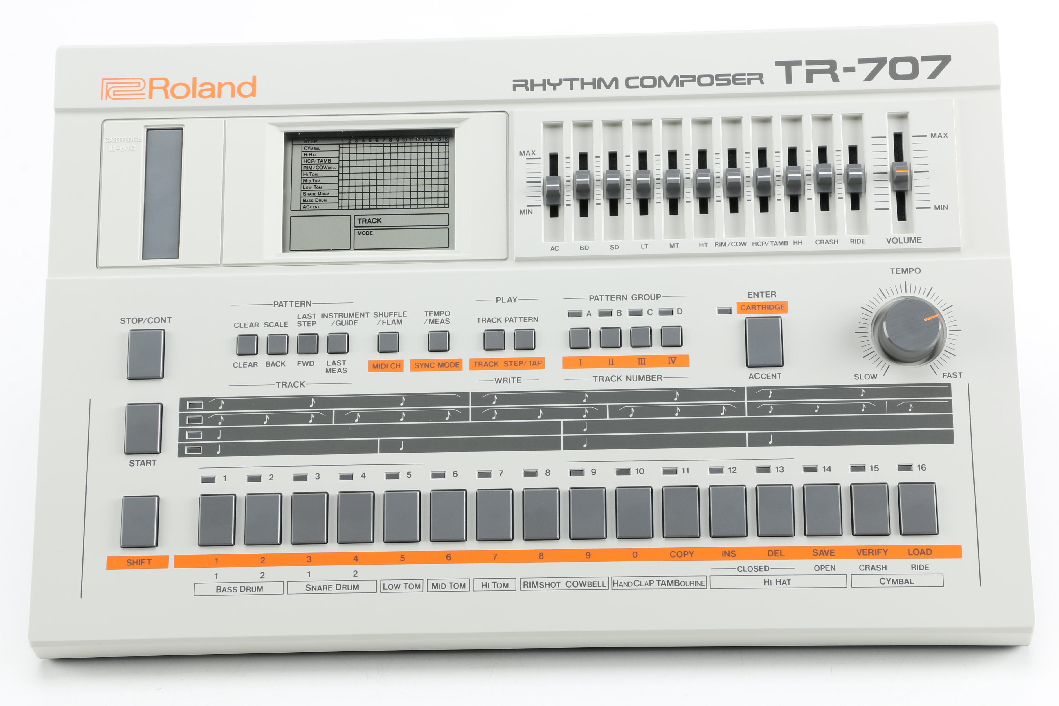 Vintage Roland TR-707 Drum Machine