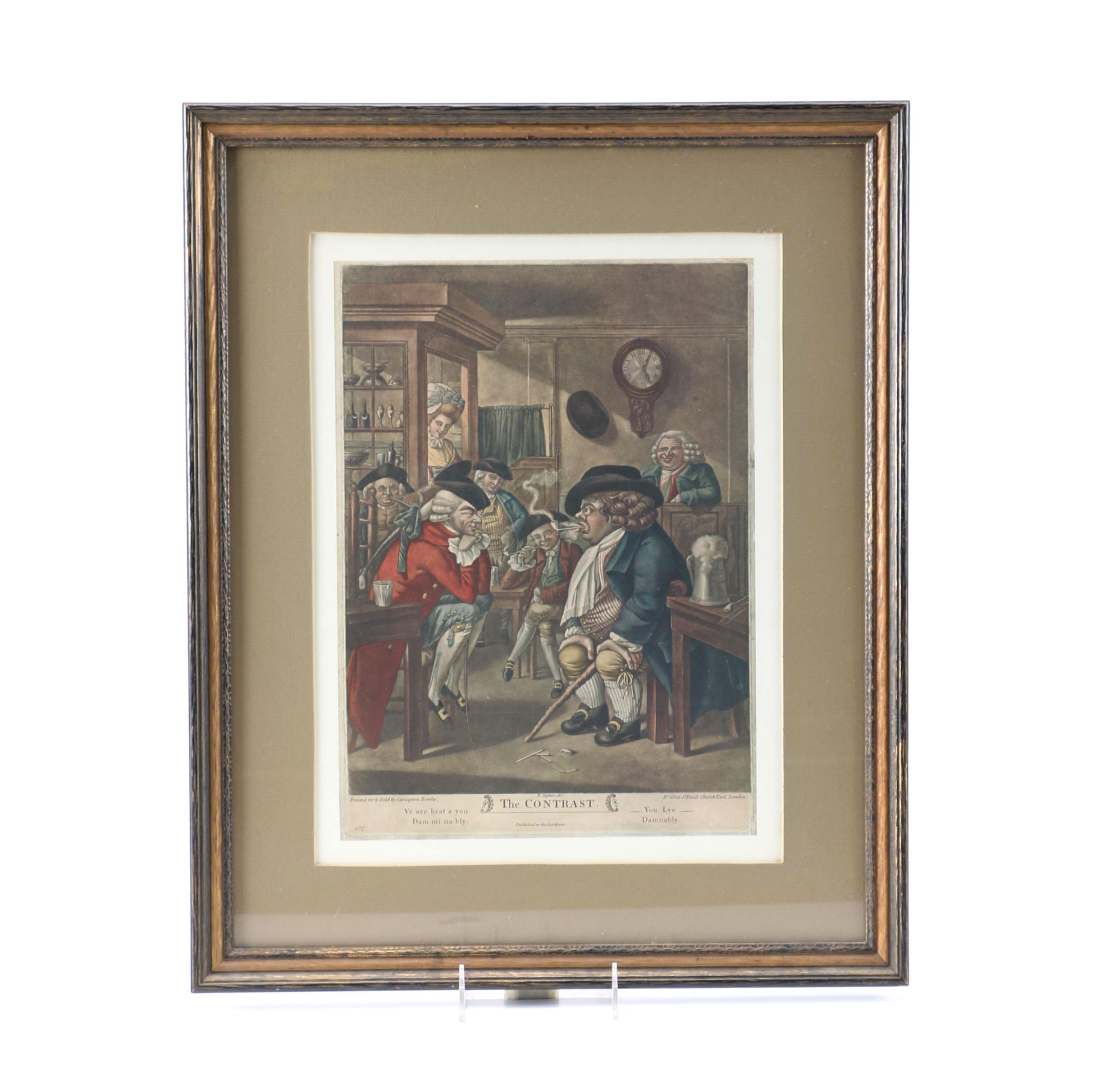 After Robert Dighton Offset Lithograph "The Contrast"